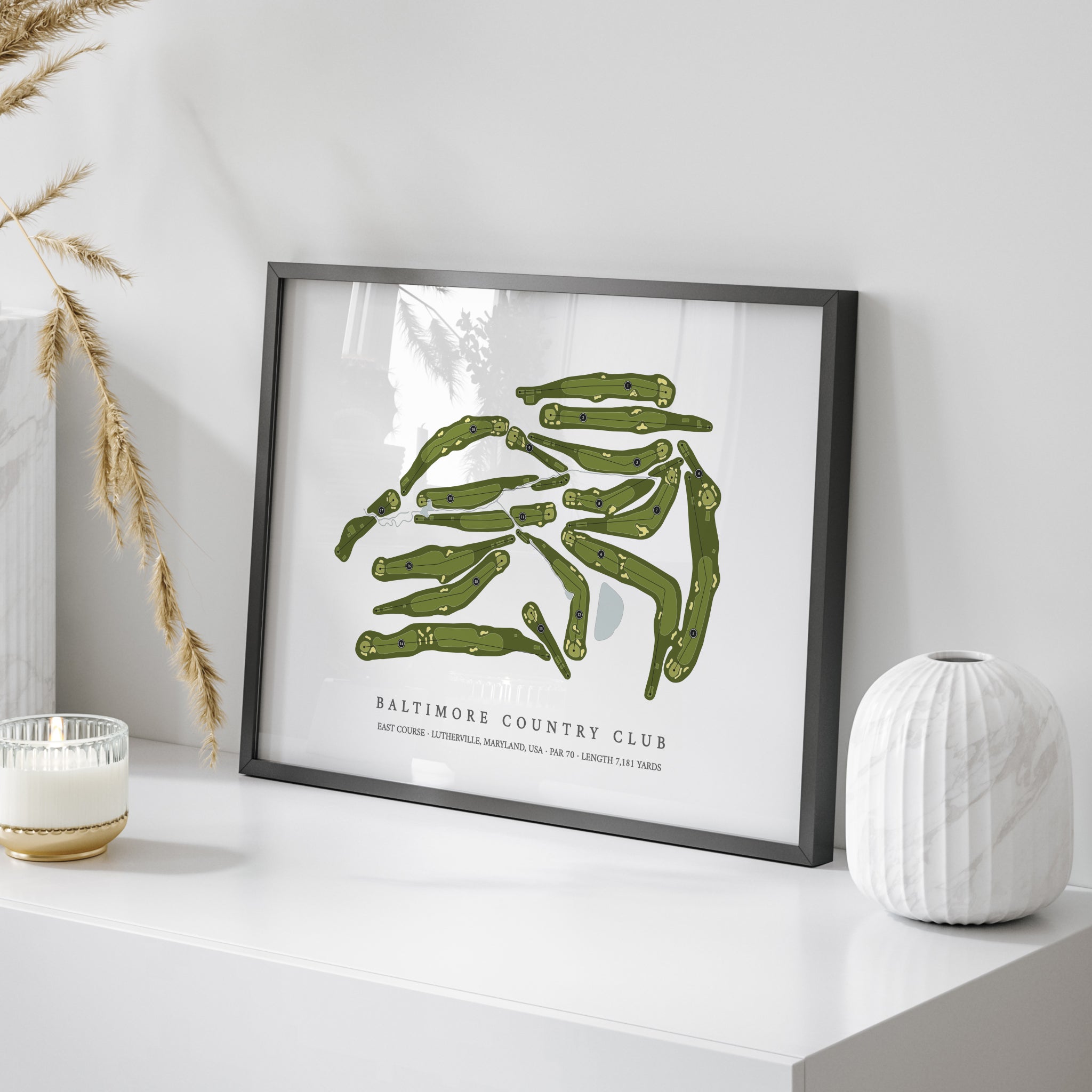 Baltimore Country Club - East Course | Golf Course Print | On Table