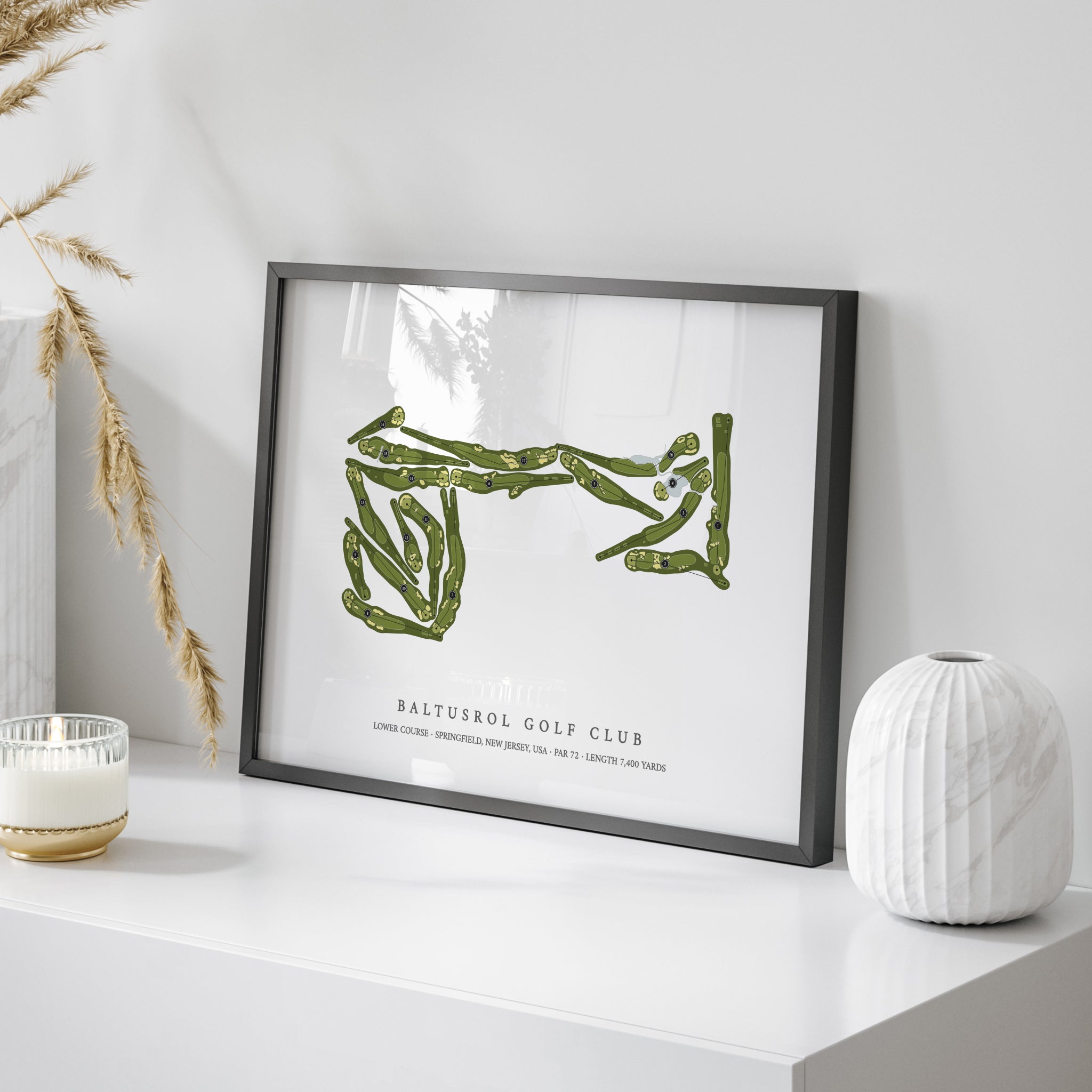 Baltusrol Golf Club - Lower Course | Golf Course Print | On Table