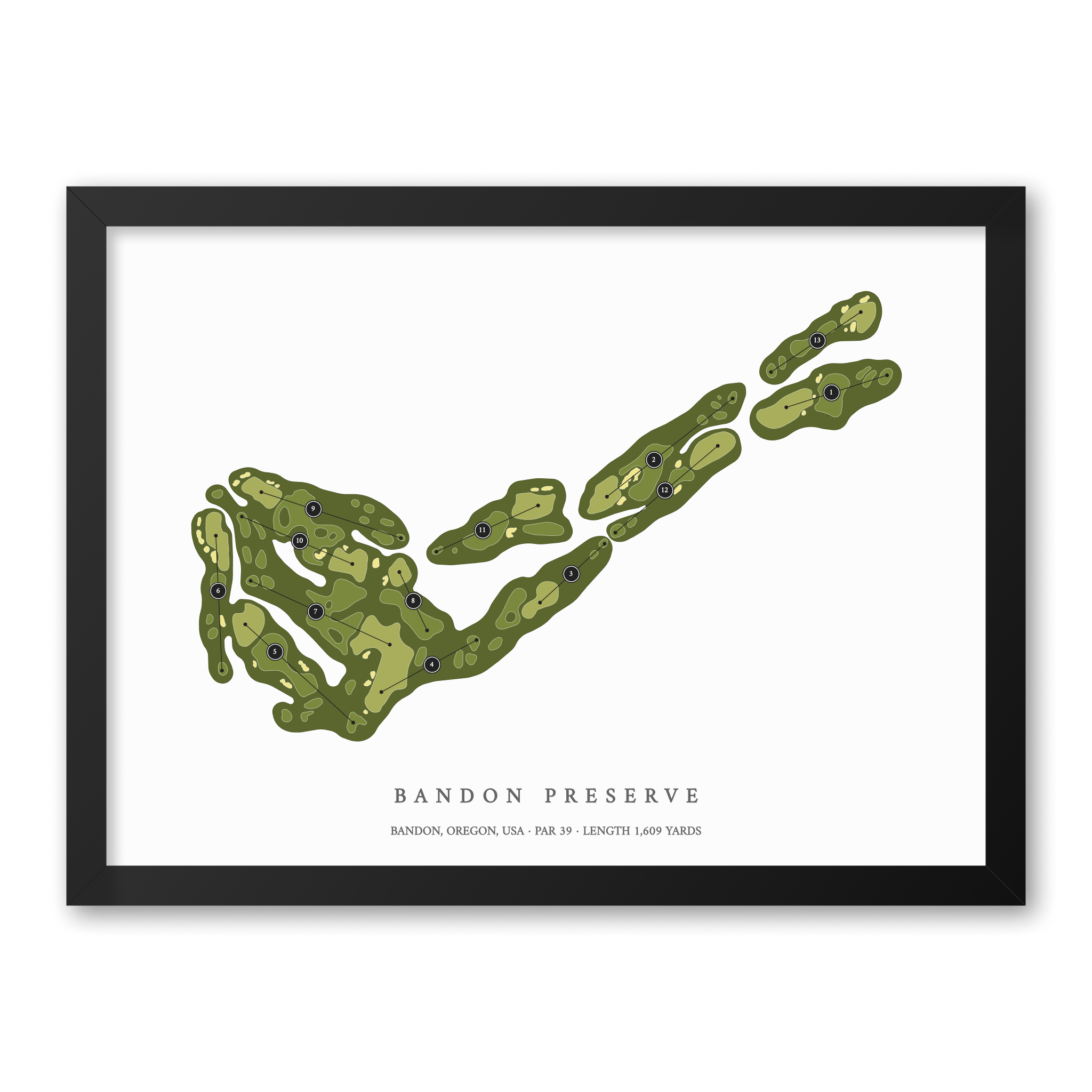 Bandon Preserve | Golf Course Print | Black Frame
