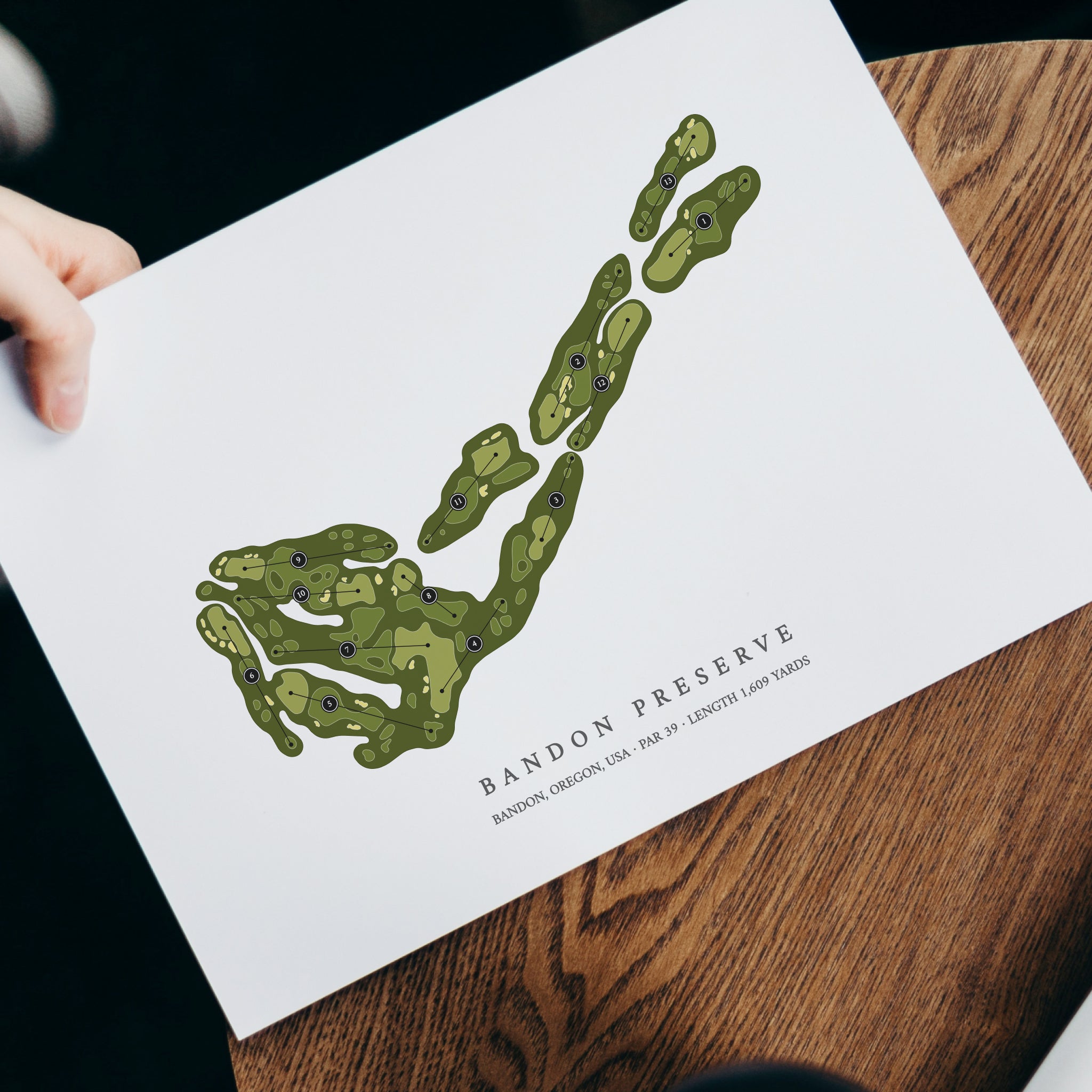 Bandon Preserve | Golf Course Print | With Laptop