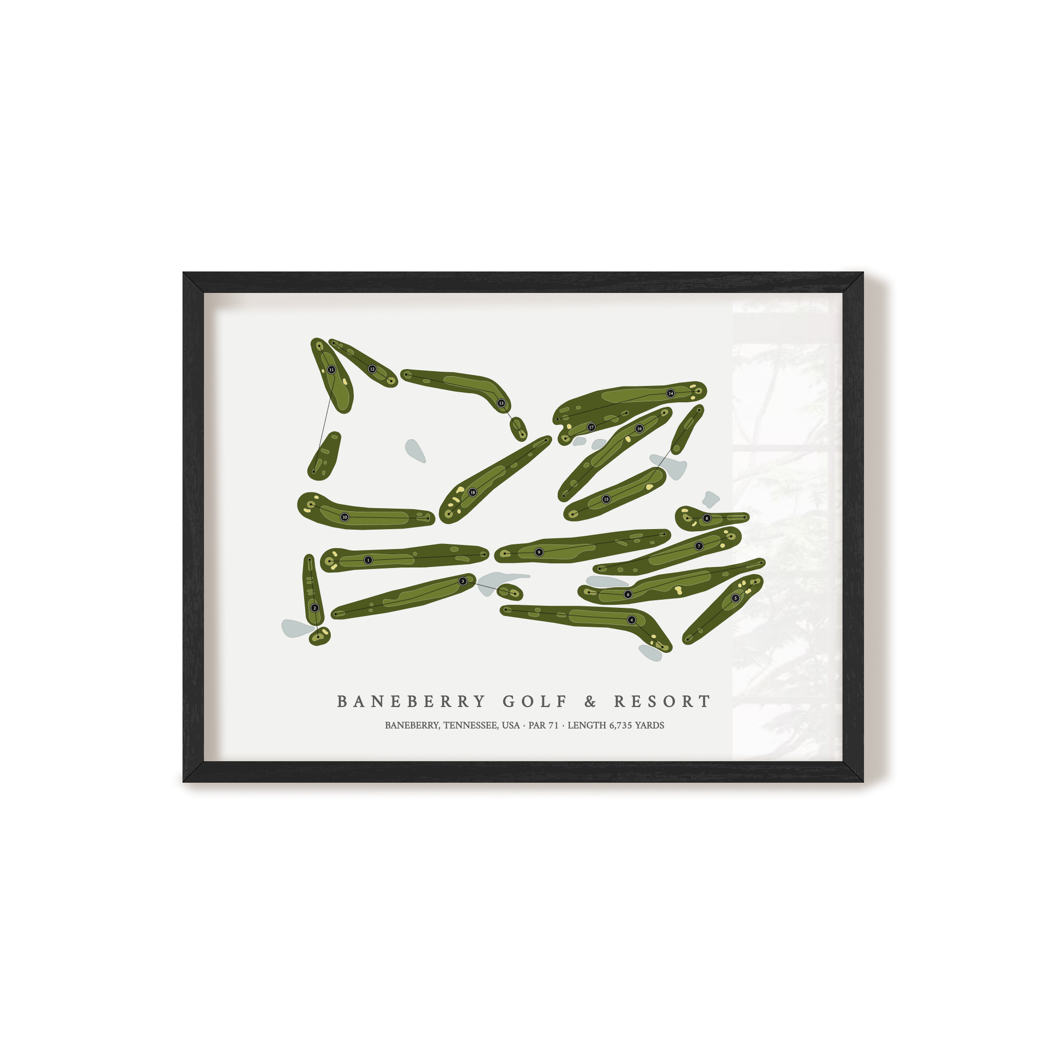 Baneberry Golf & Resort | Golf Course Map | Black+Frame