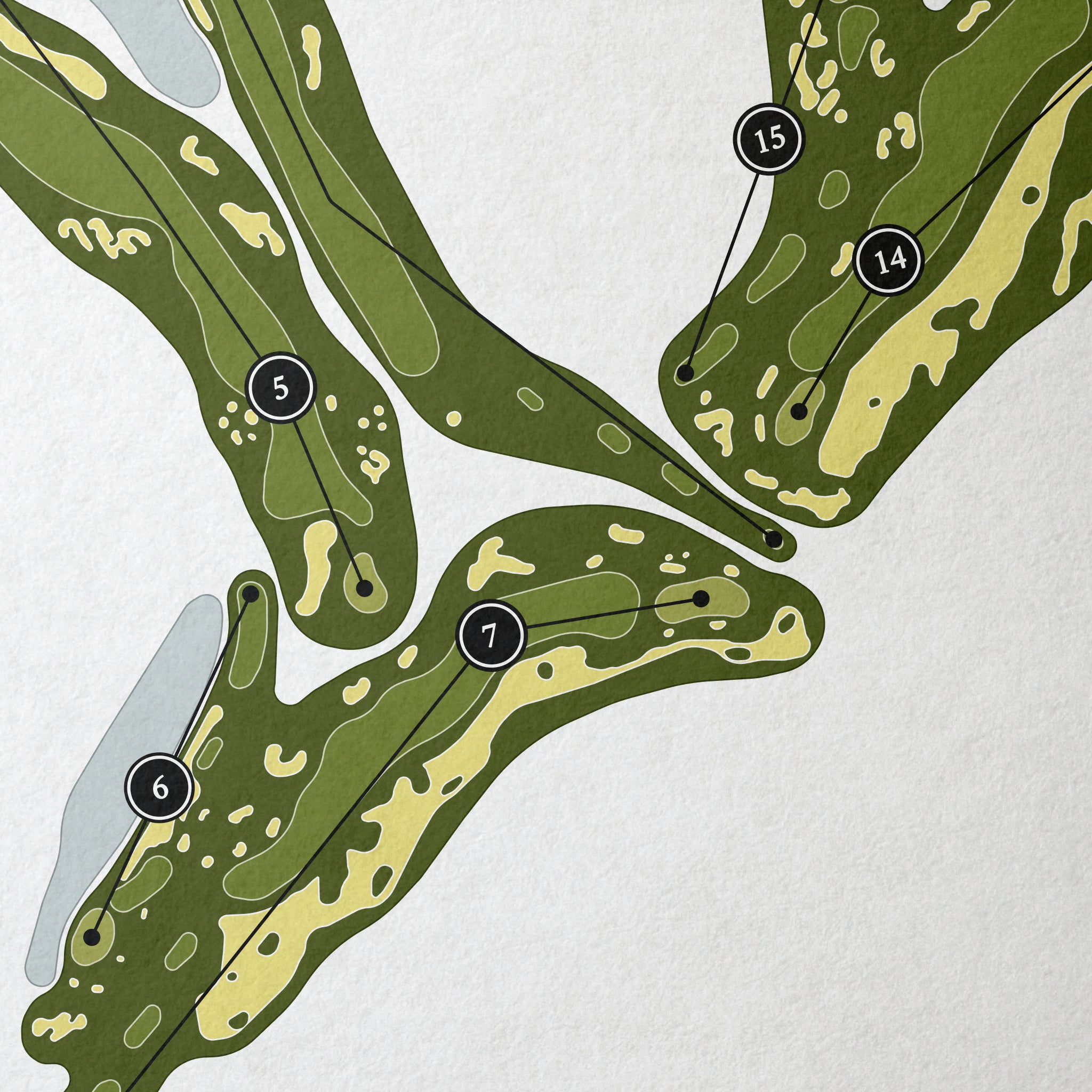 Barefoot Resort & Golf - Dye Course | Golf Course Map | Close+Up