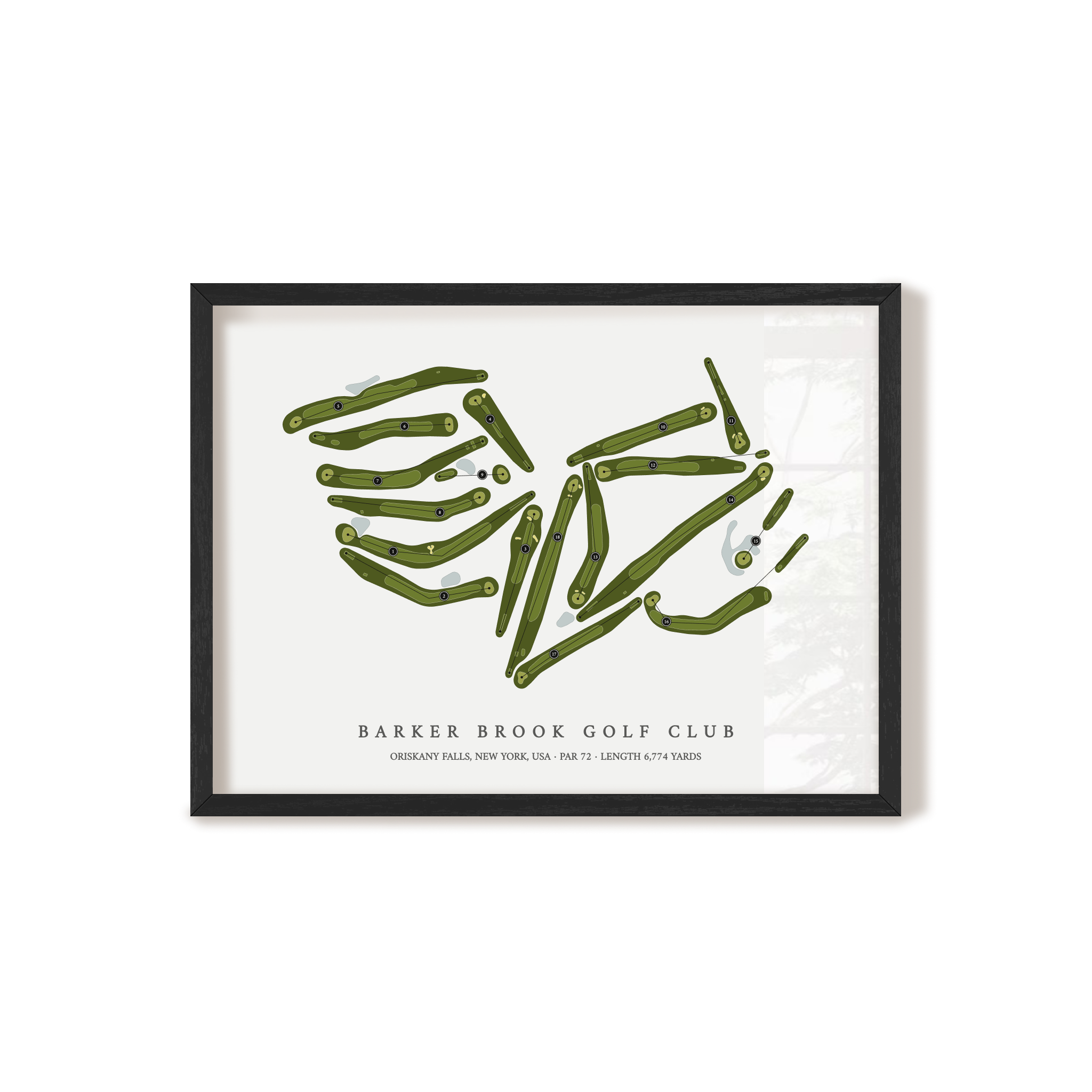 Barker Brook Golf Club | Golf Course Map | Black+Frame