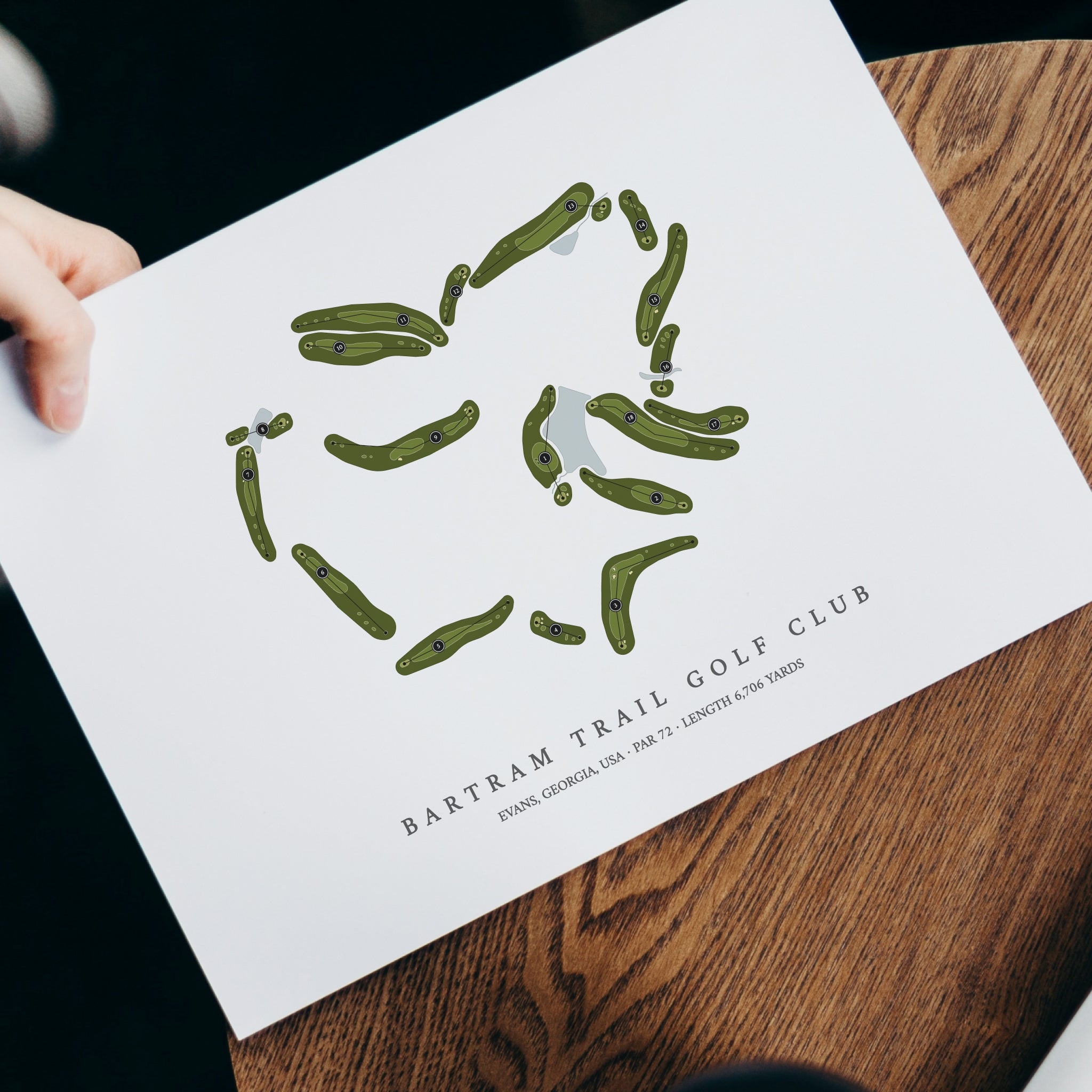 Bartram Trail Golf Club | Golf Course Map | With Laptop