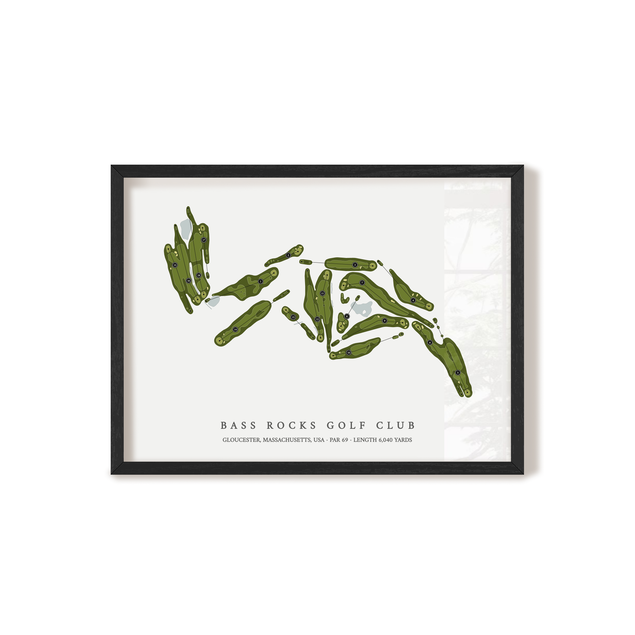 Bass Rocks Golf Club | Golf Course Map | Black+Frame