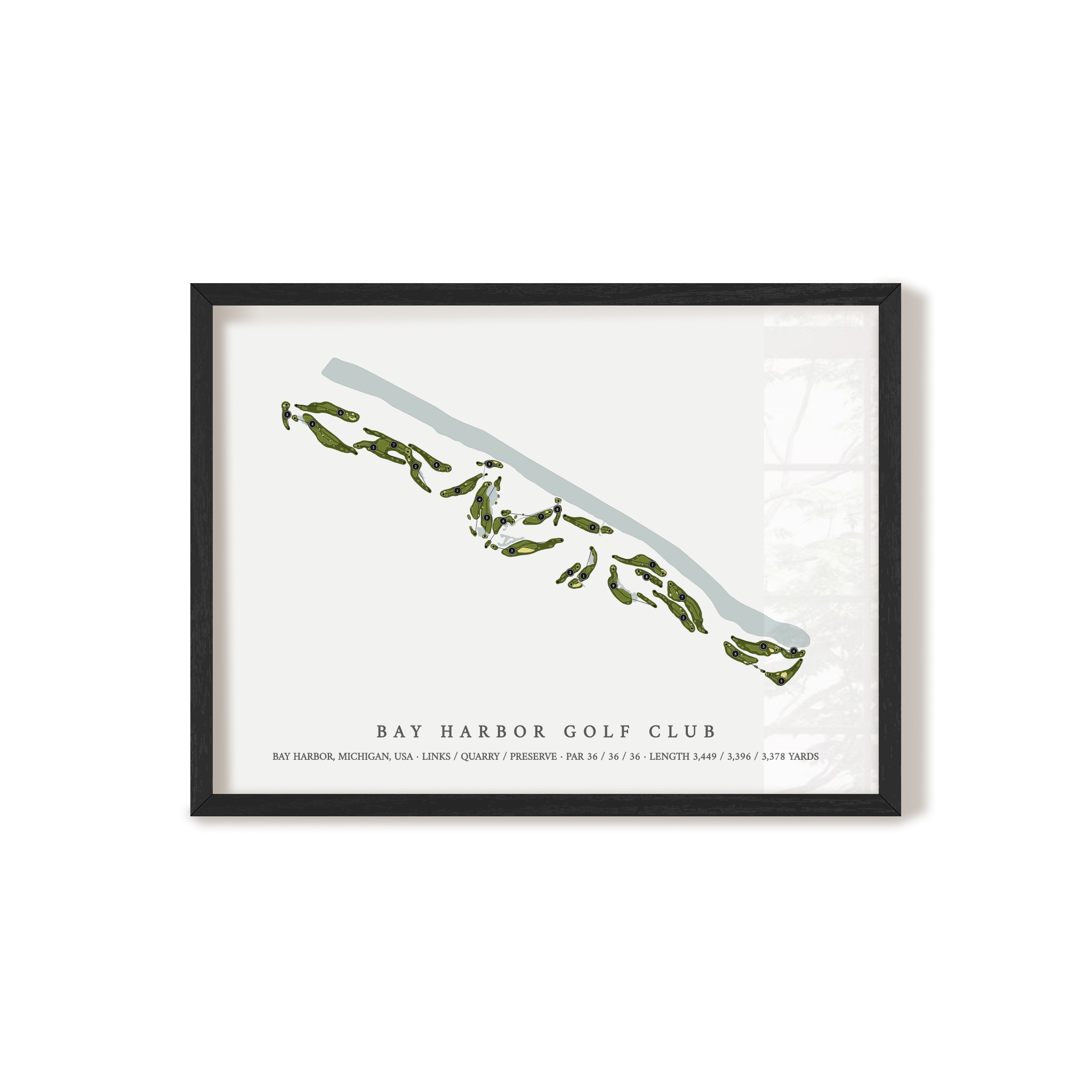 Bay Harbor Golf Club | Golf Course Map | Black+Frame