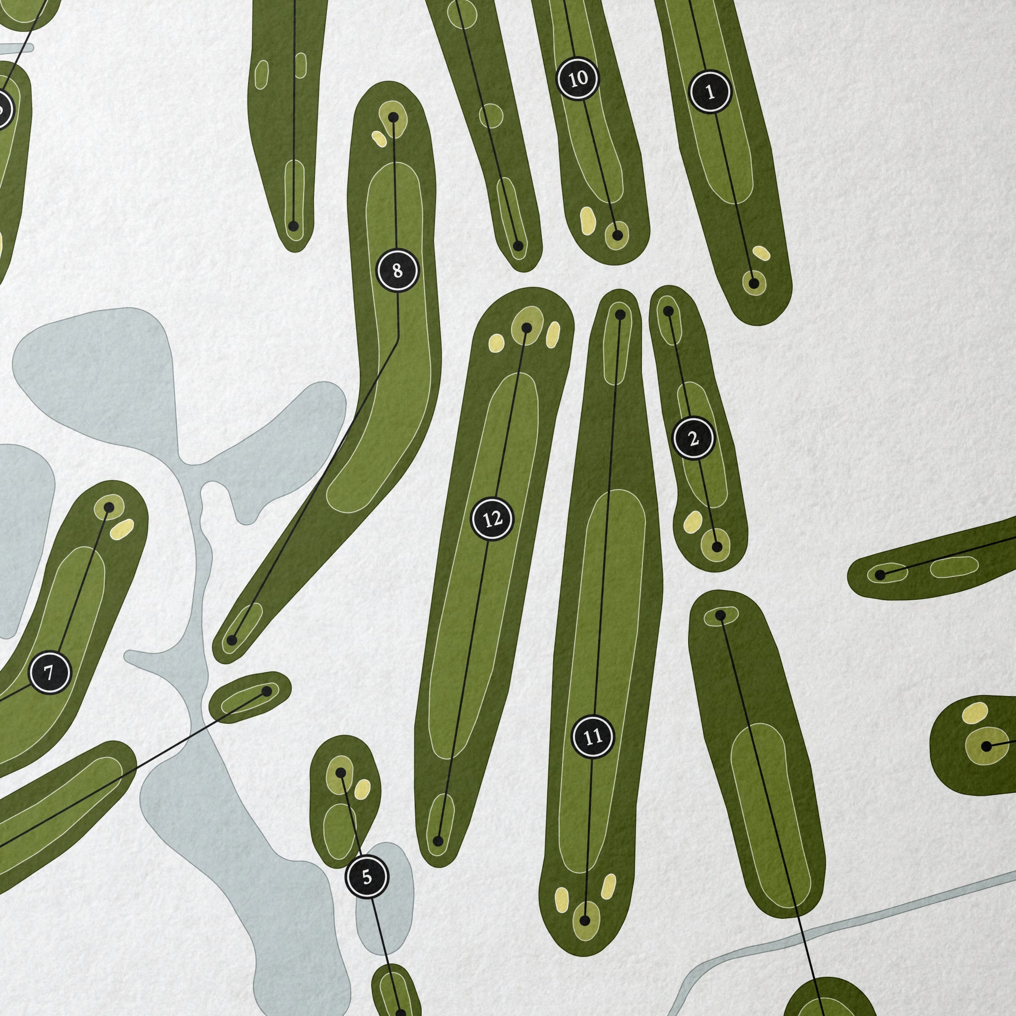 Bay Palms Golf Complex | Golf Course Map | Close Up