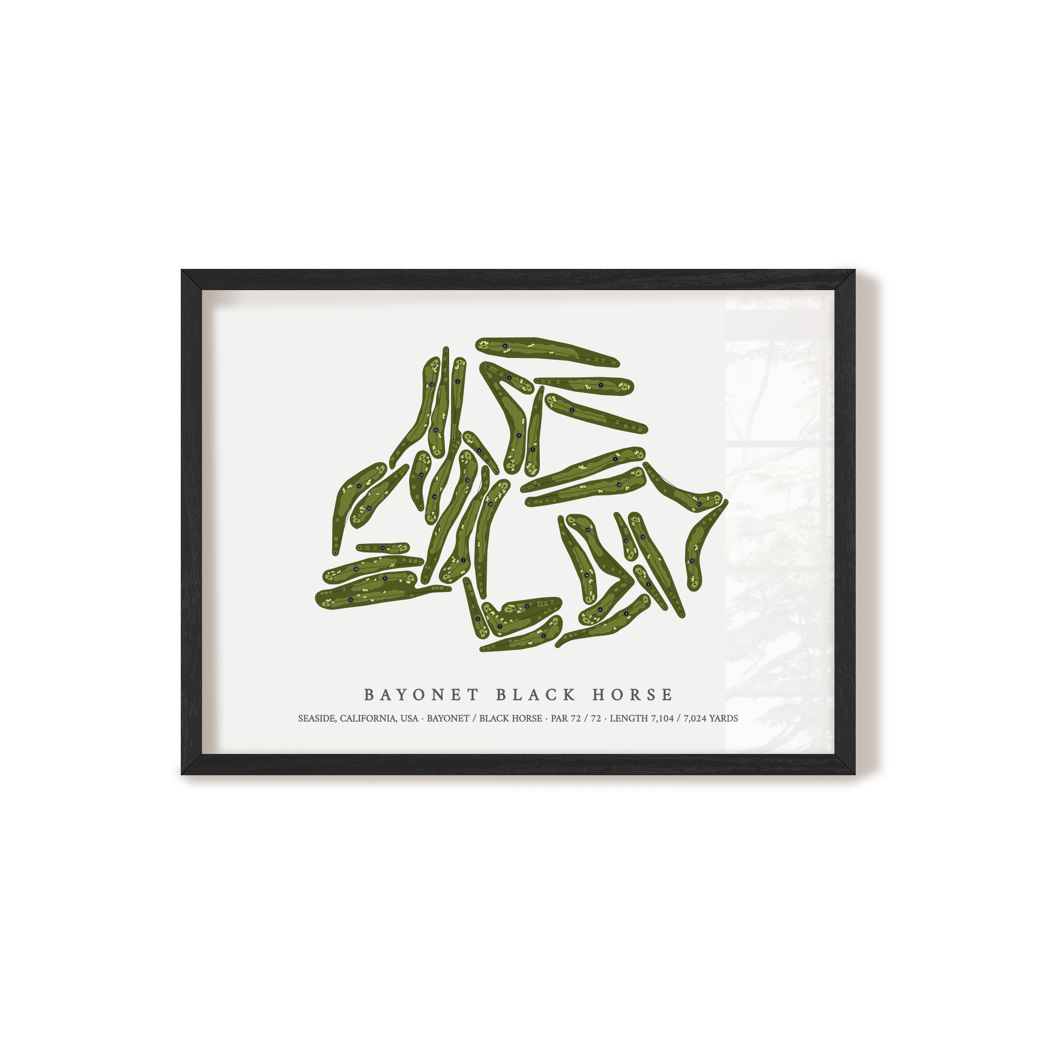 Bayonet Black Horse | Golf Course Print | Black+Frame