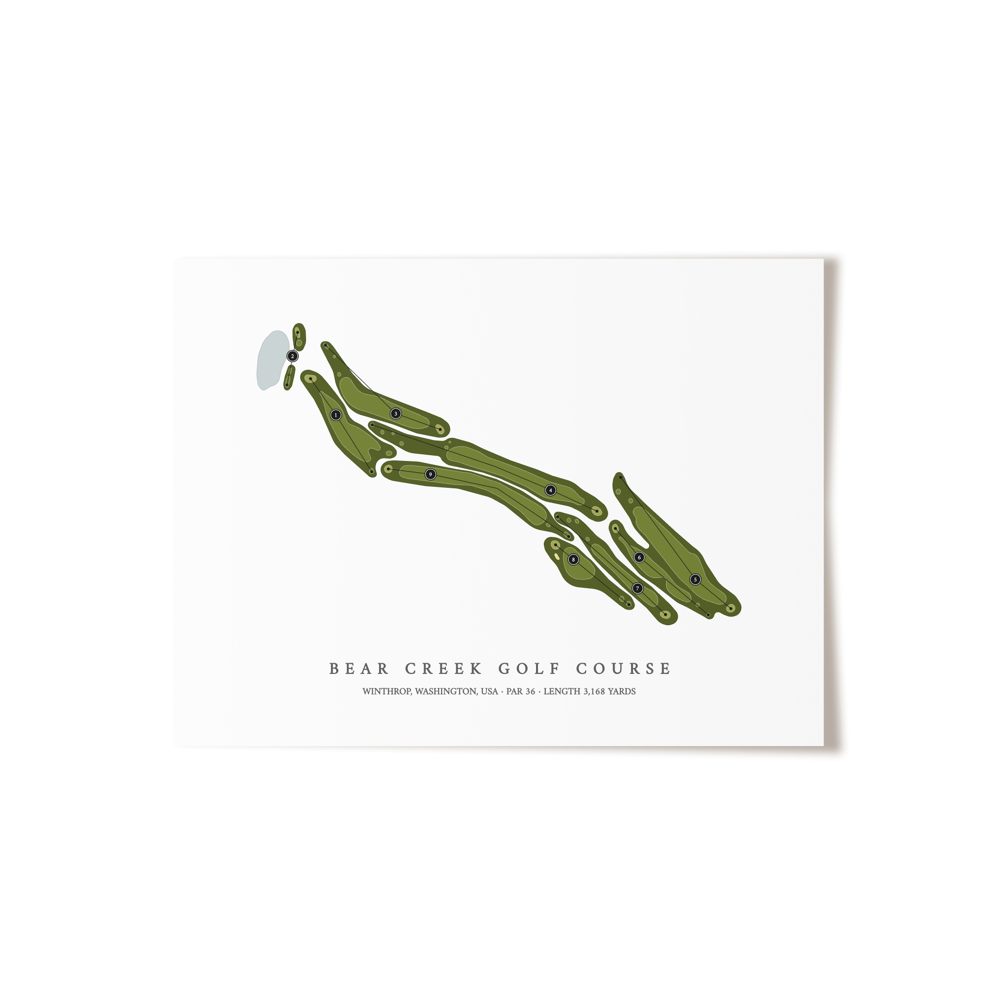 Bear Creek Golf Course | Golf Course Map | Unframed