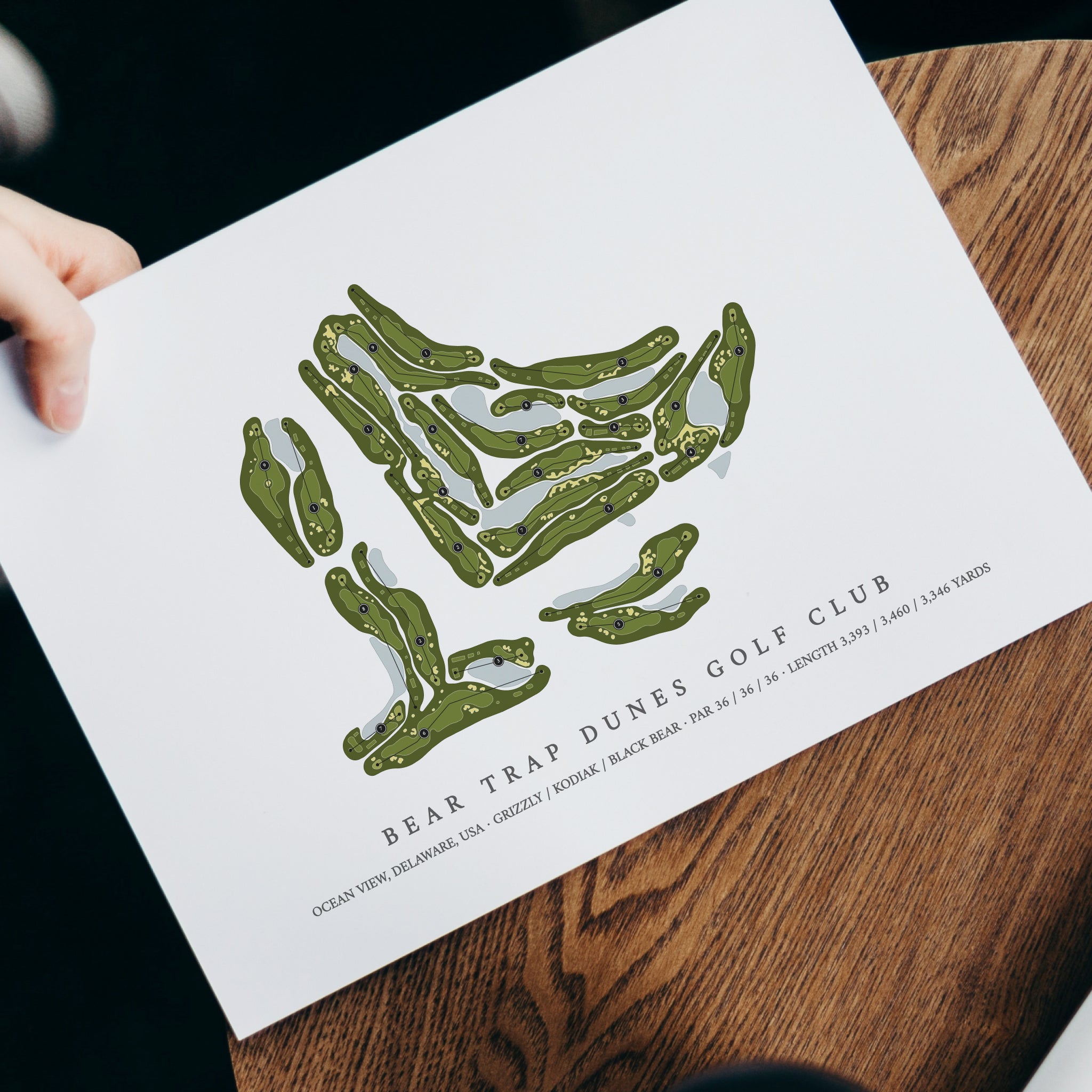 Bear Trap Dunes Golf Club | Golf Course Map | With Laptop