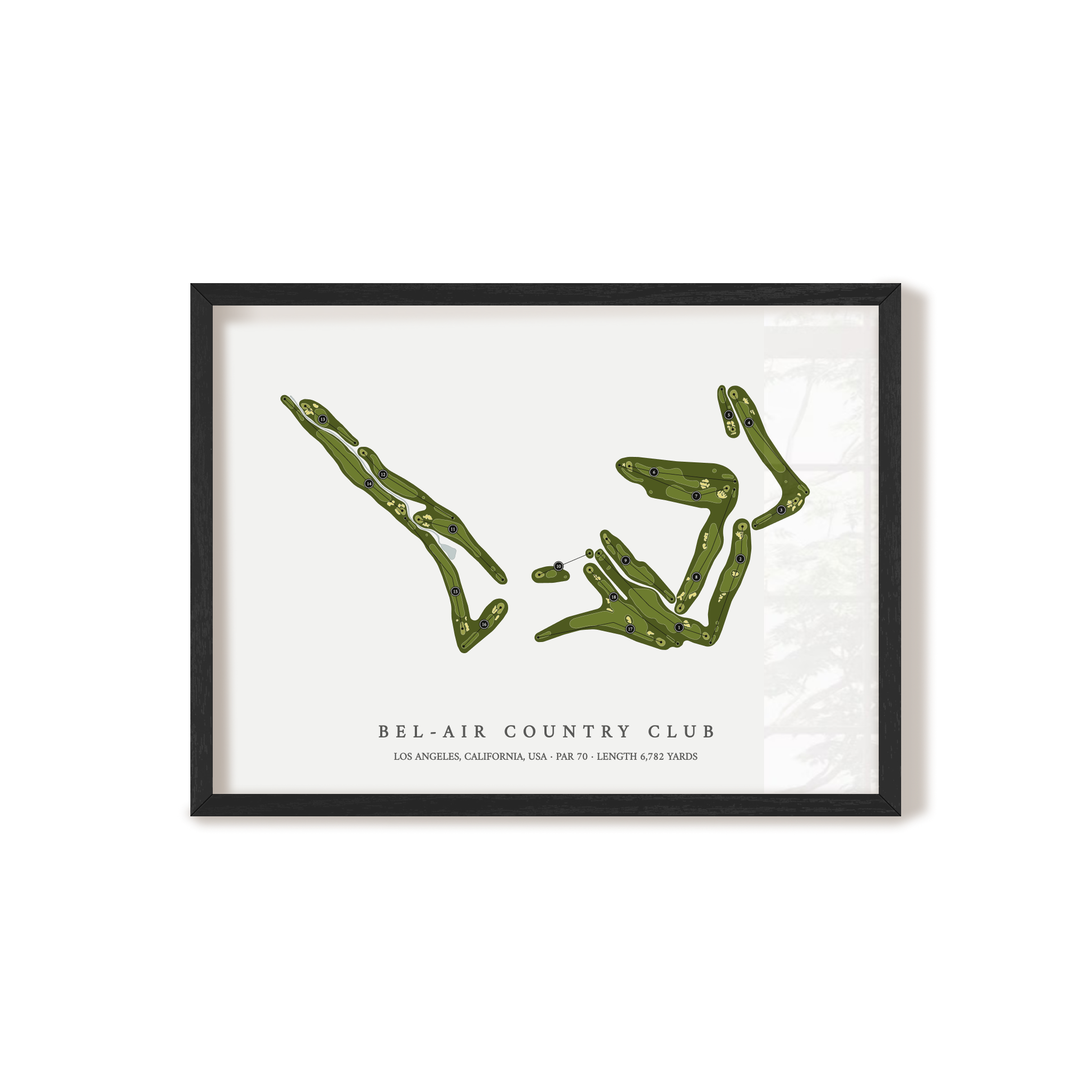Bel-Air Country Club | Golf Course Print | Black Frame