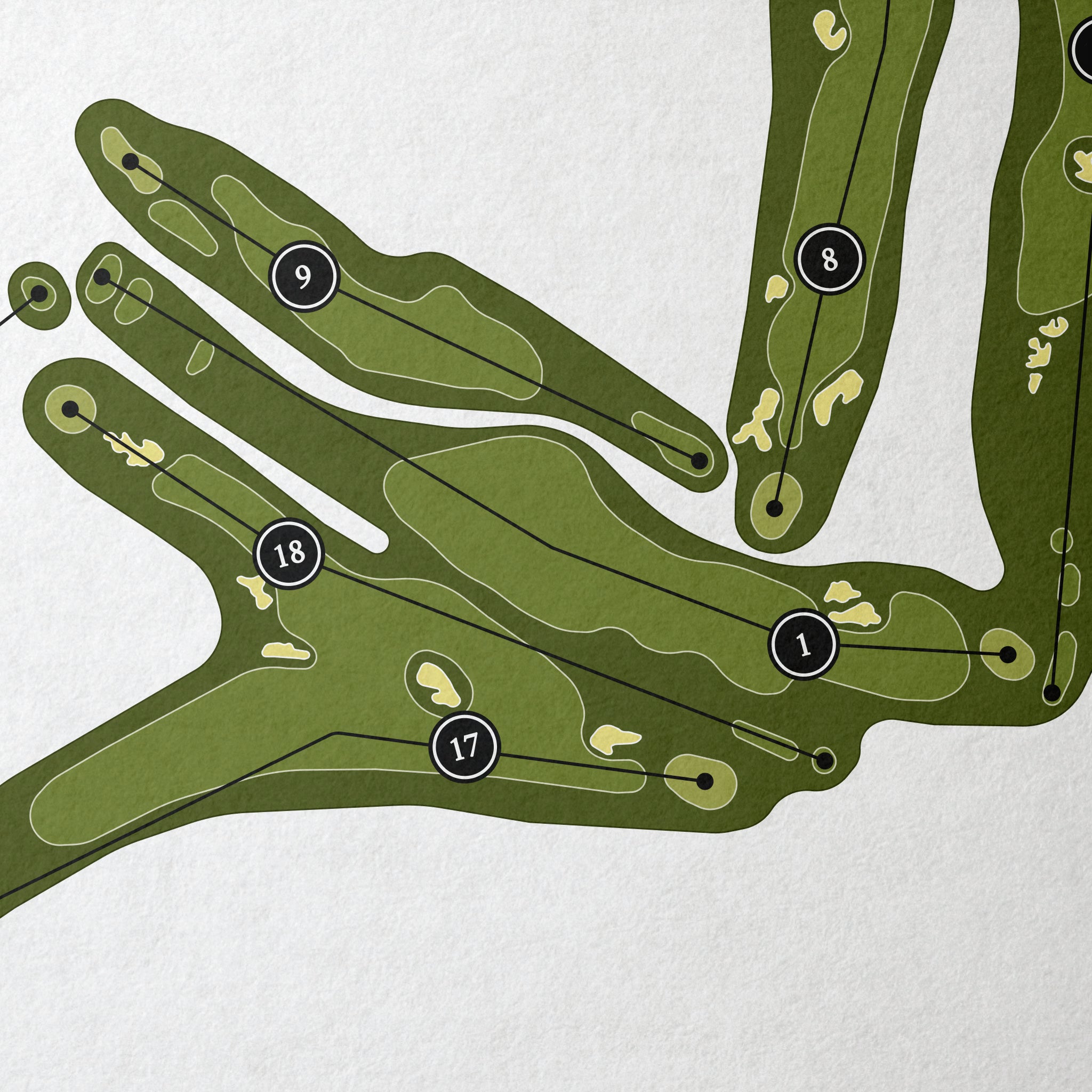 Bel-Air Country Club | Golf Course Print | Close Up