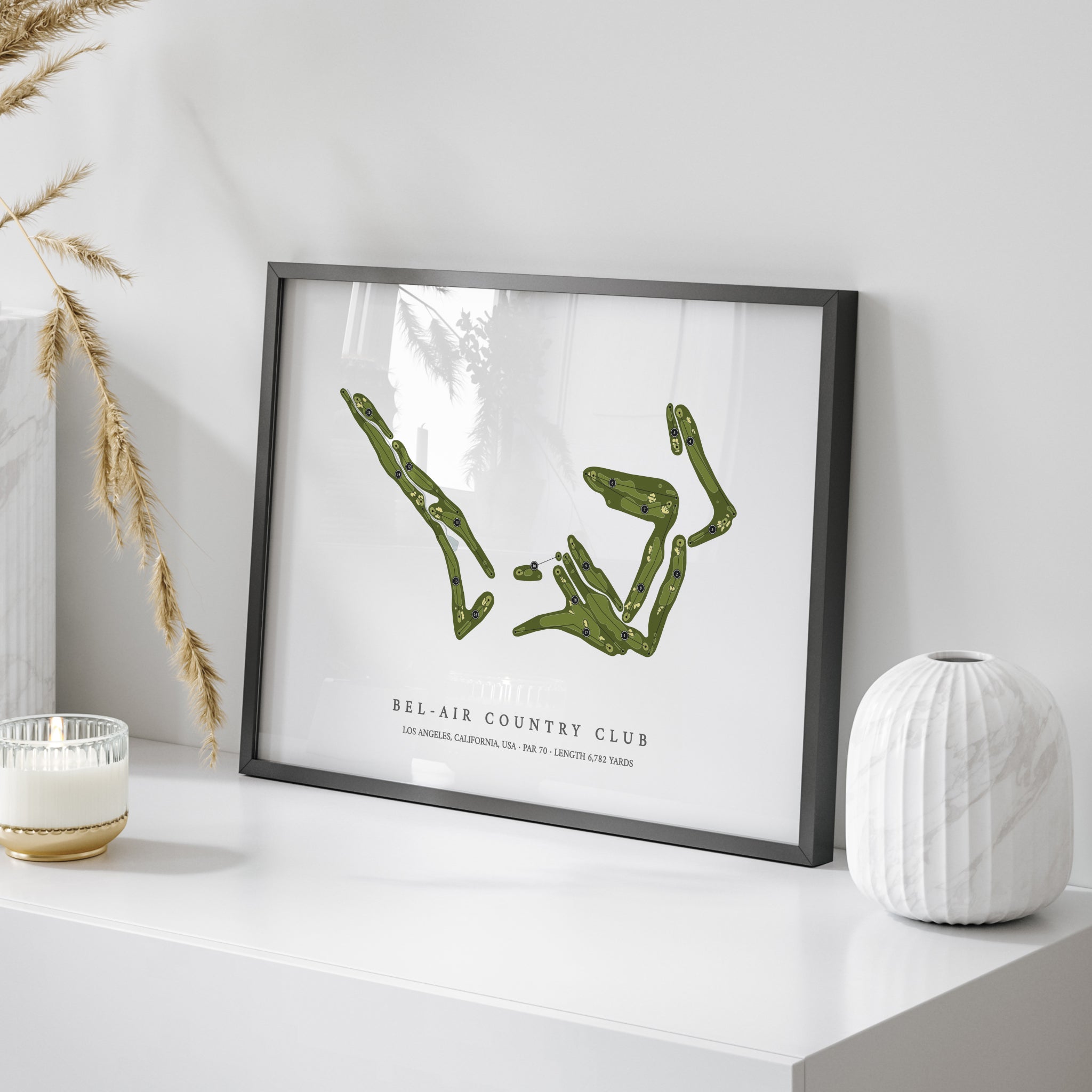 Bel-Air Country Club | Golf Course Print | On Table