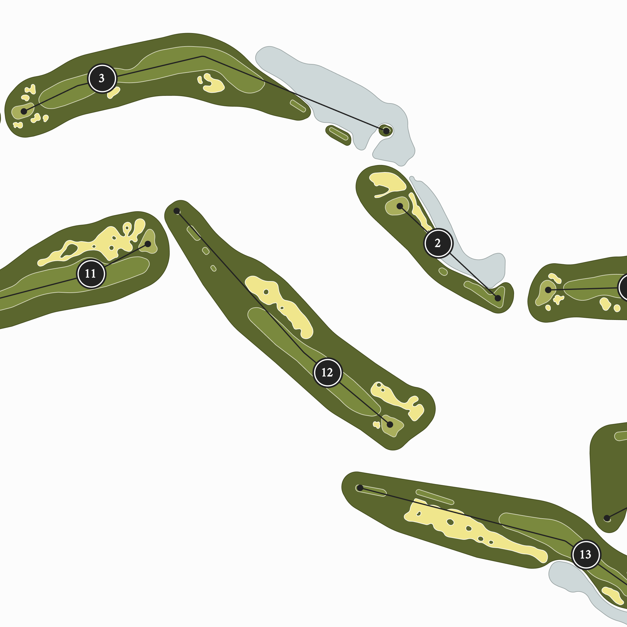 Belfair Golf Club - East Course | Golf Course Map | Close Up