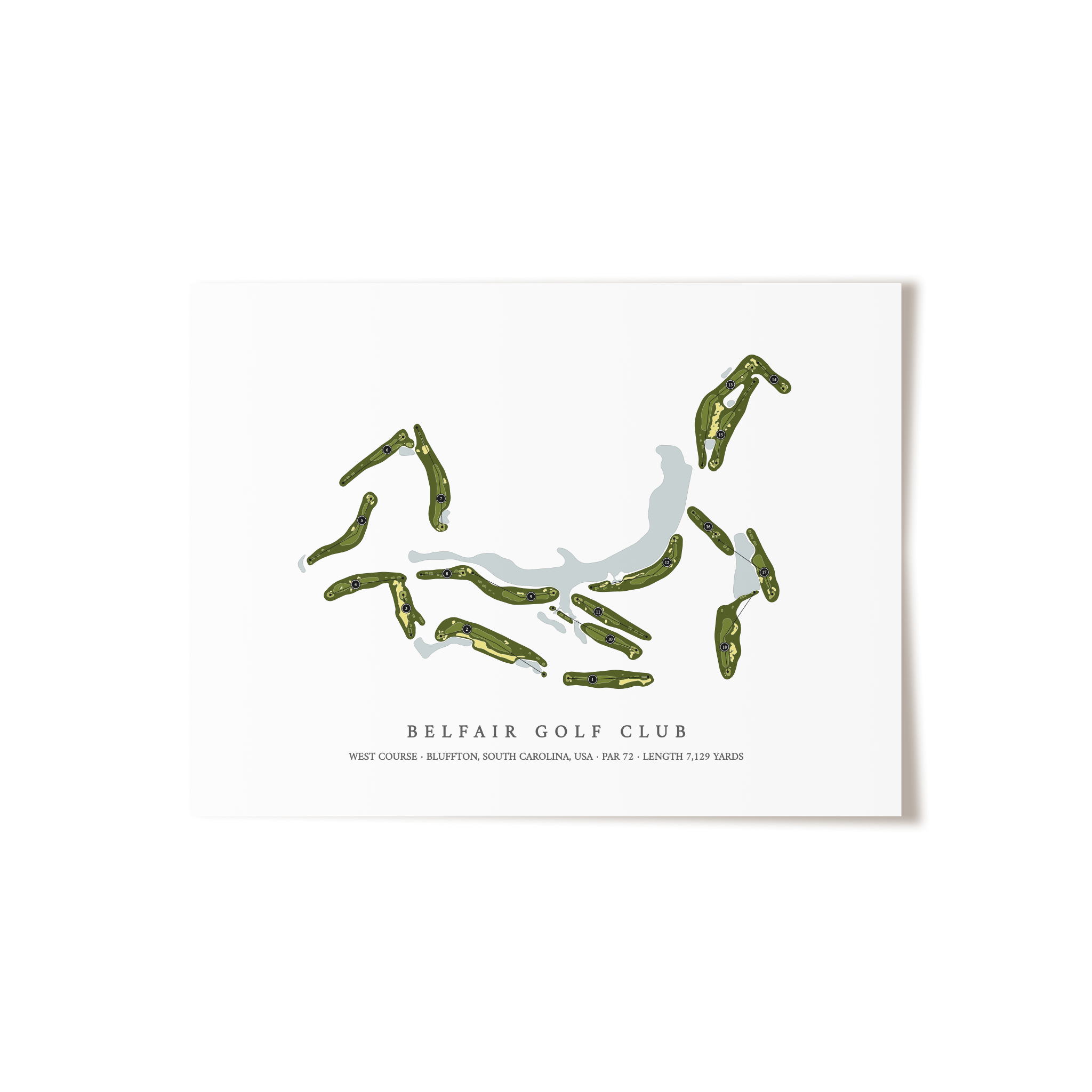 Belfair Golf Club - West Course | Golf Course Print | Unframed