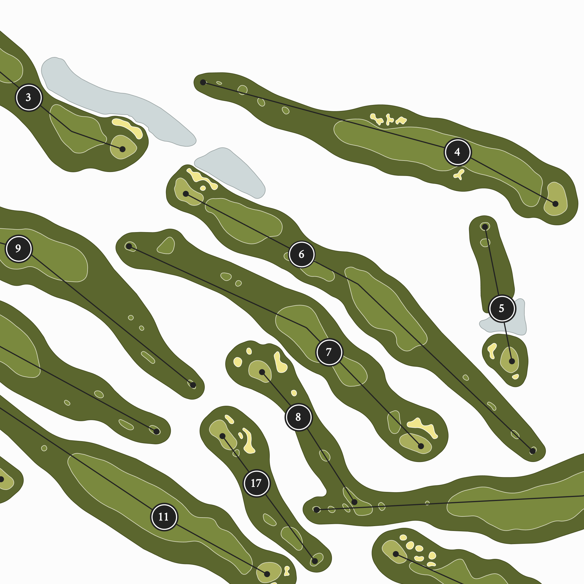Belgrade Lakes Golf Club | Golf Course Print | Close Up