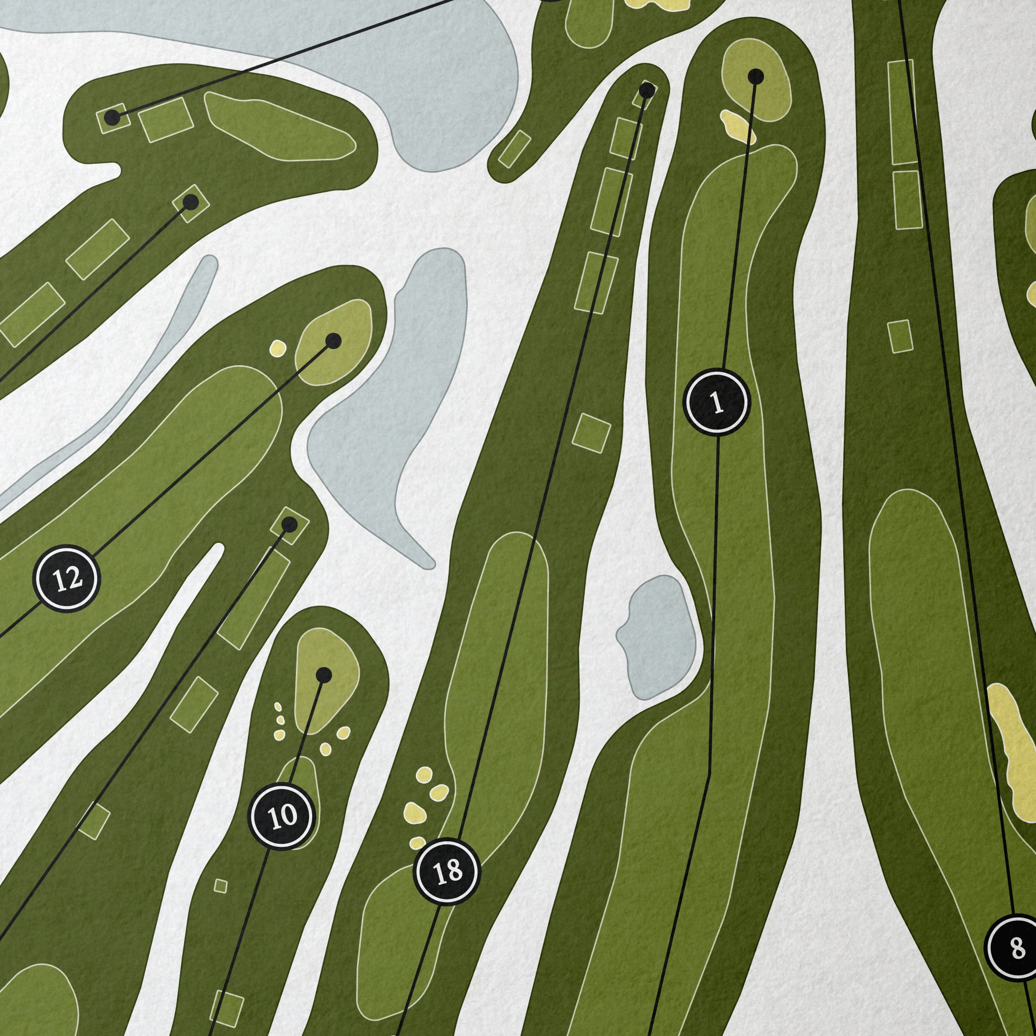 Belle Haven Country Club | Golf Course Map | Close Up