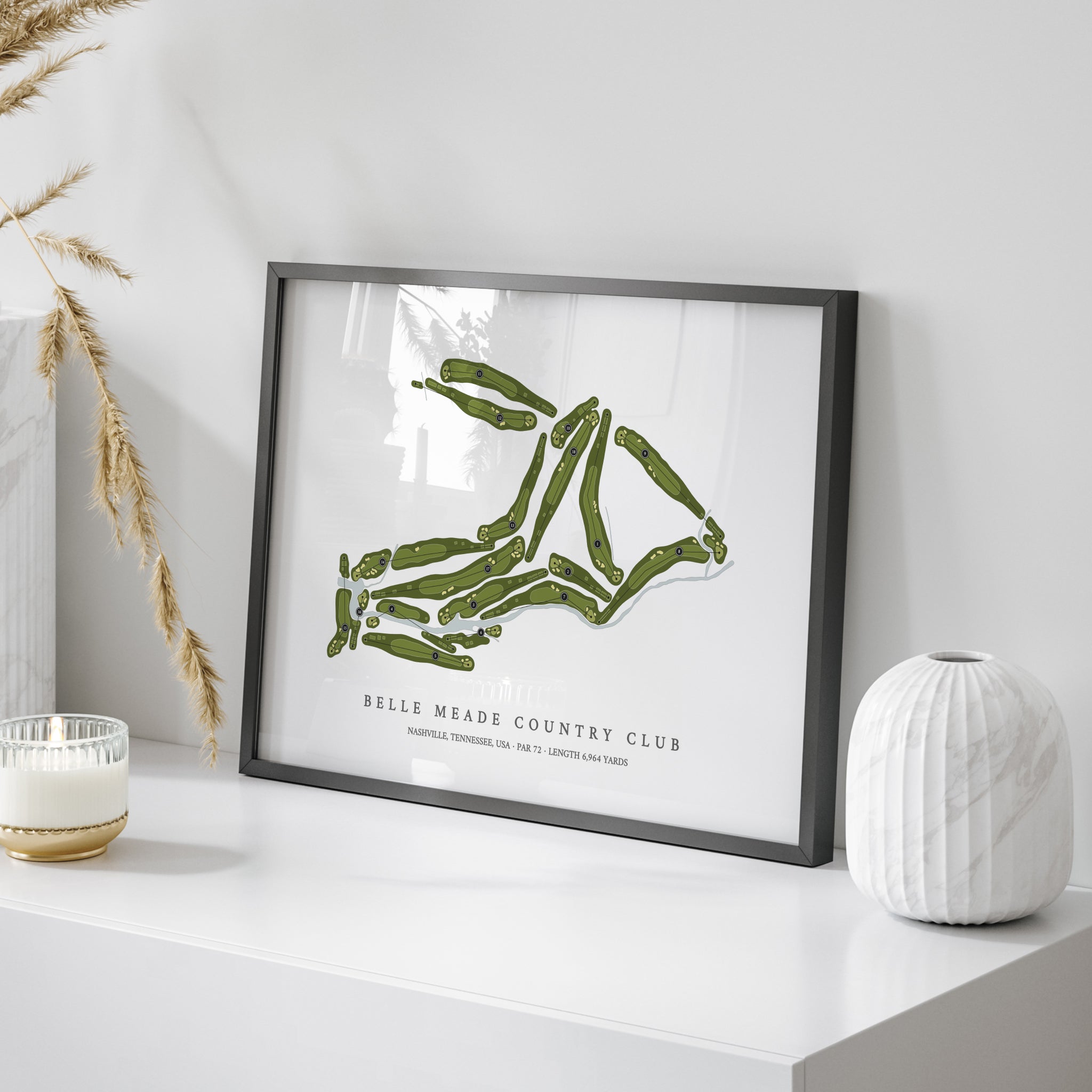 Belle Meade Country Club | Golf Course Map | On Table