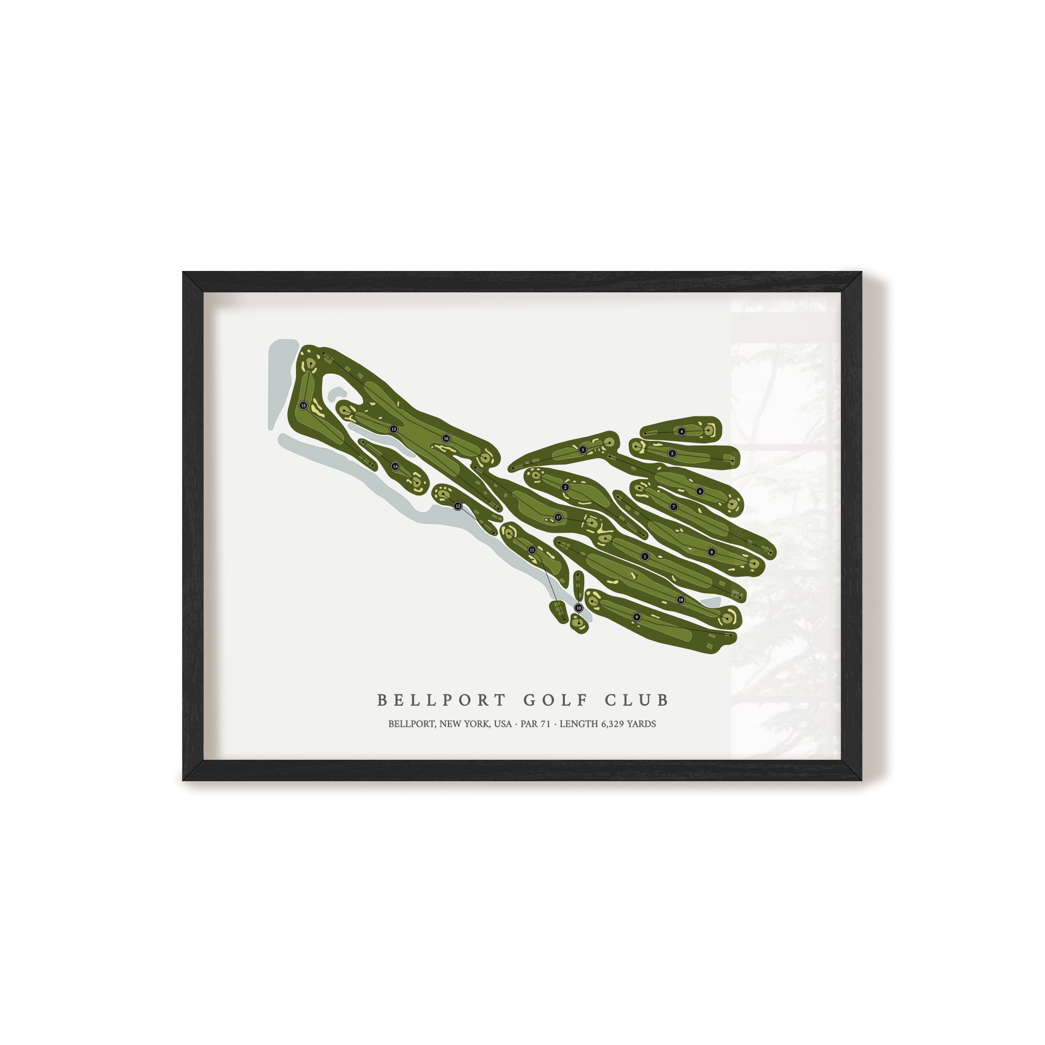 Bellport Golf Club | Golf Course Print | Black Frame
