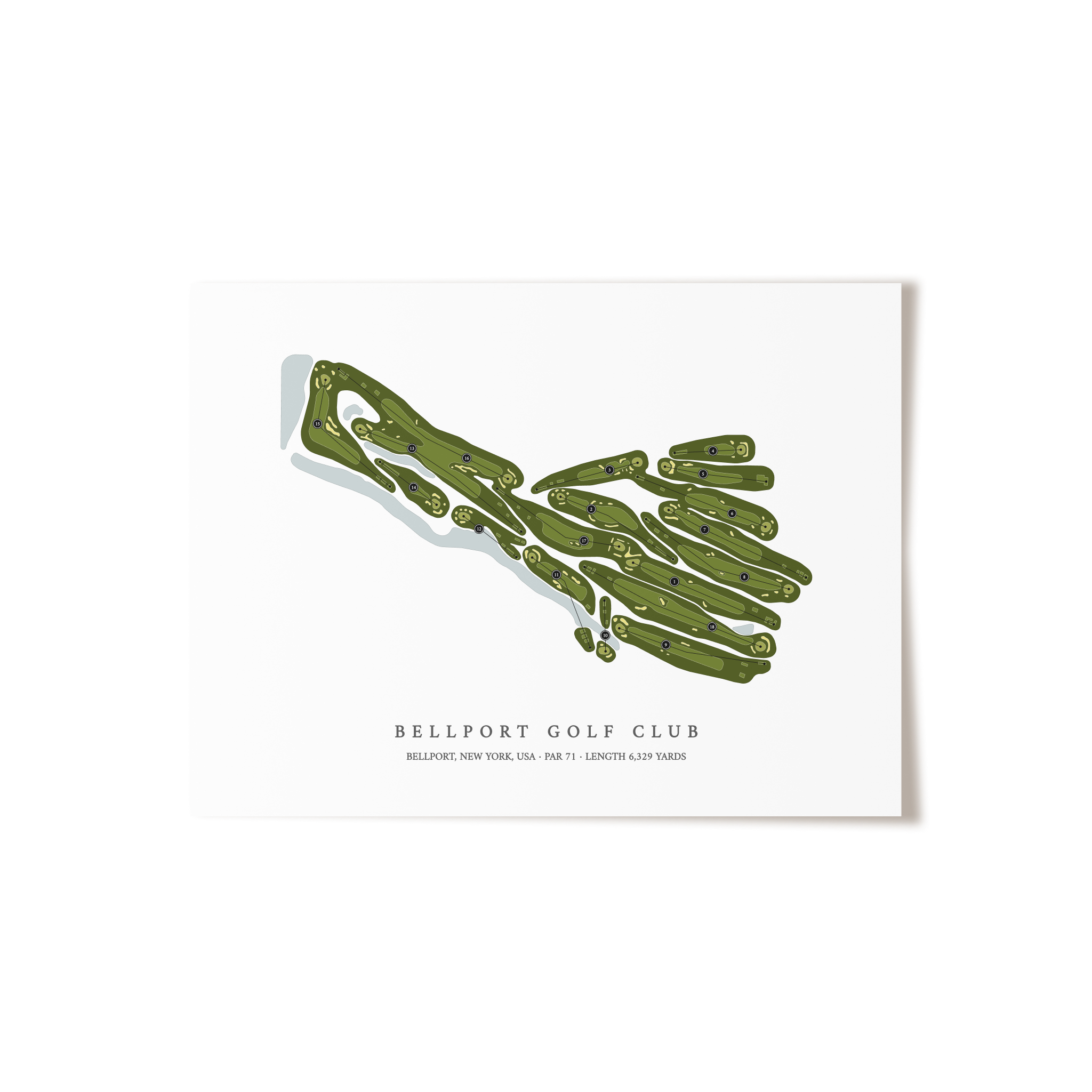Bellport Golf Club | Golf Course Print | Unframed