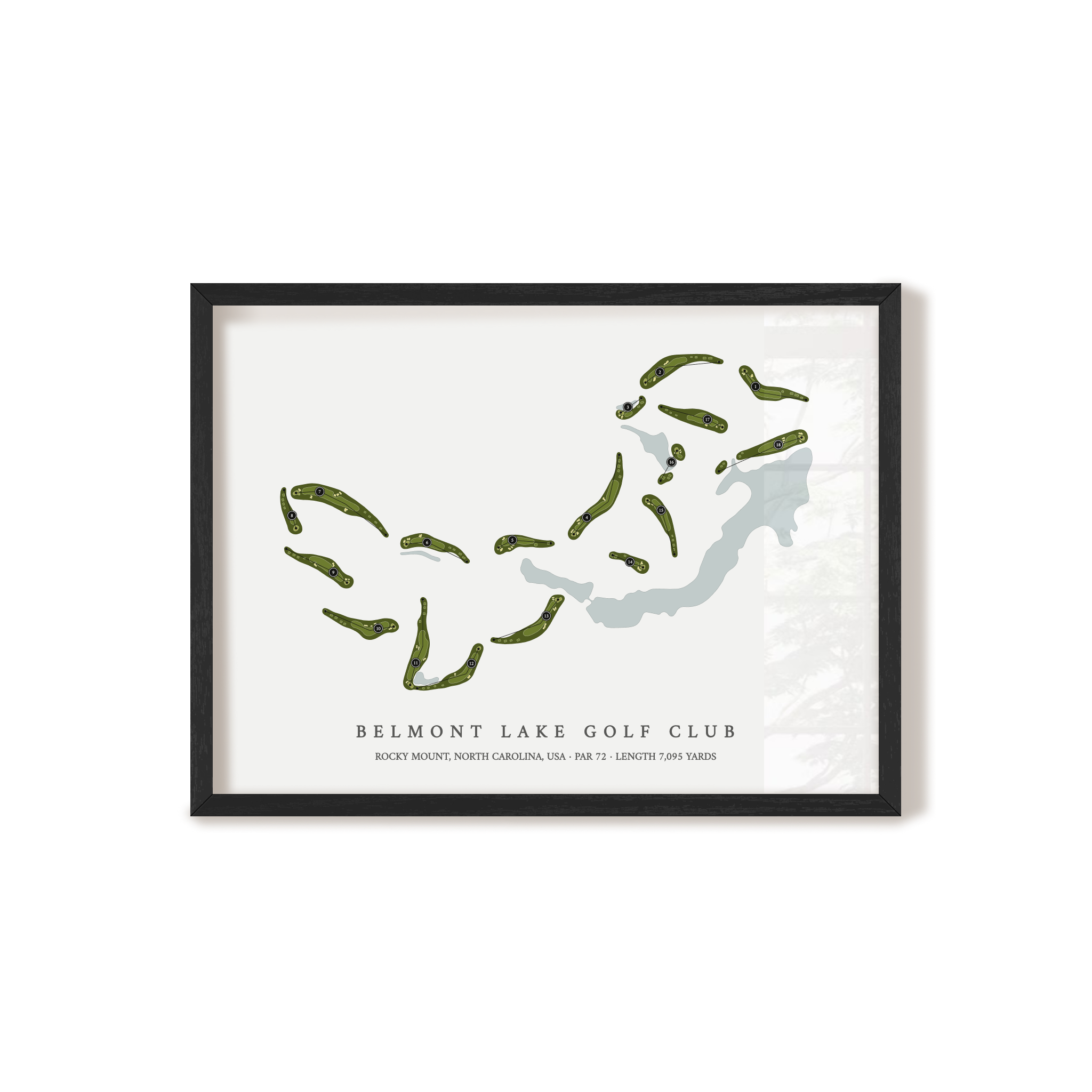 Belmont Lake Golf Club | Golf Course Map | Black Frame