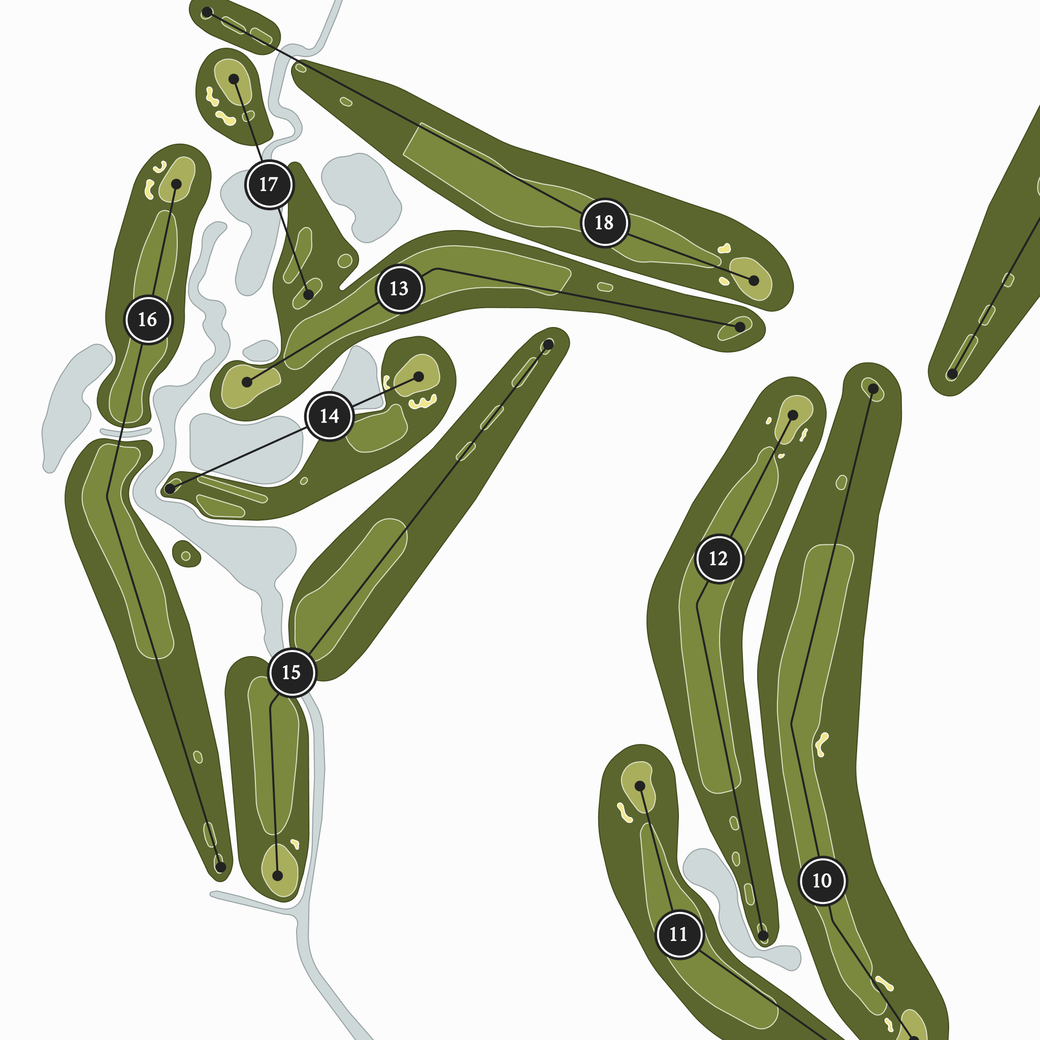 Bent Creek Golf Club | Golf Course Map | Close Up