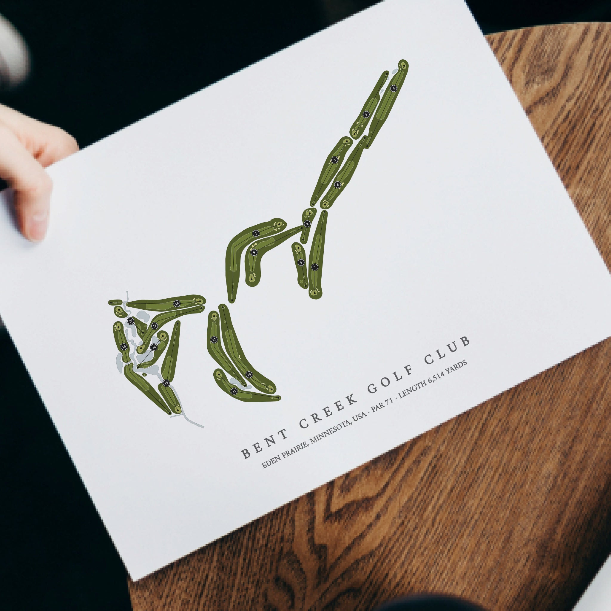 Bent Creek Golf Club | Golf Course Map | With Laptop