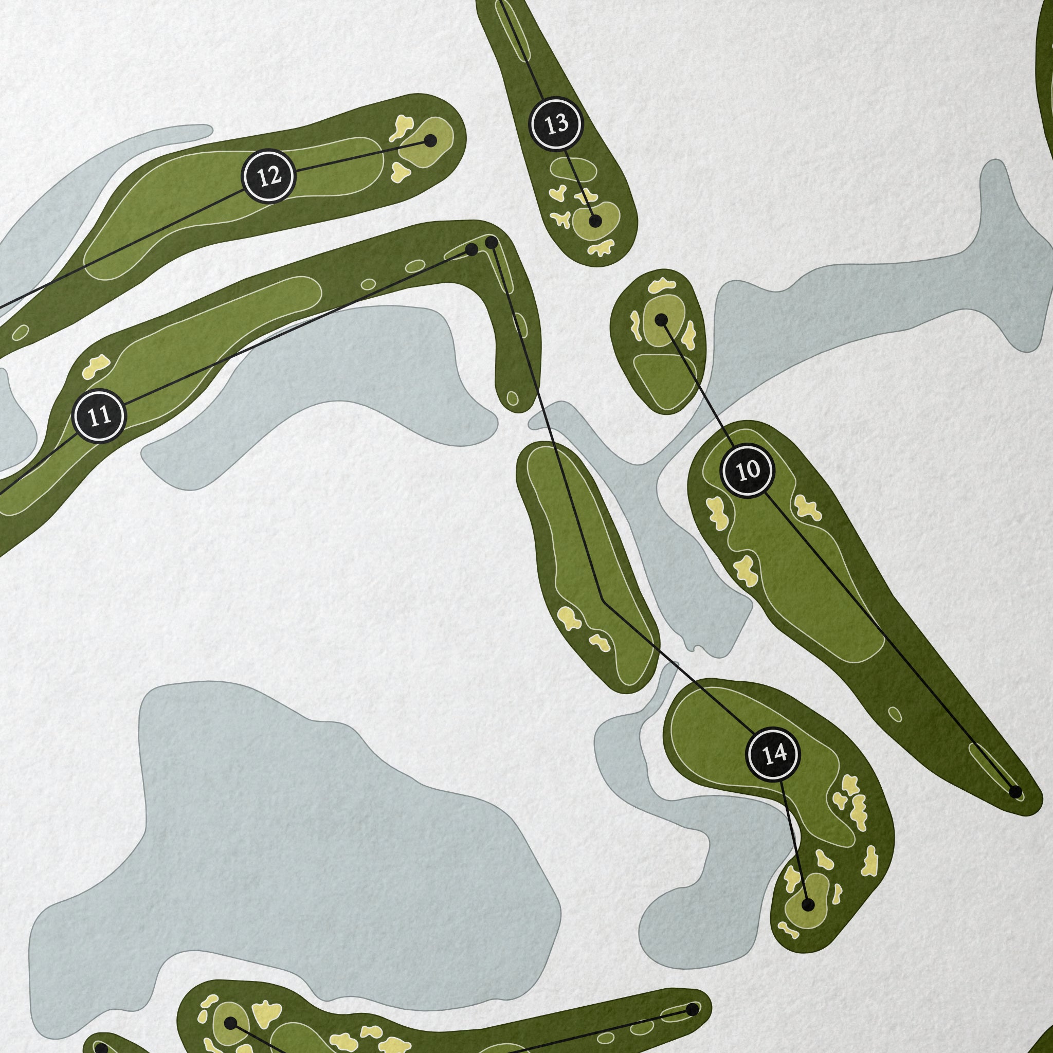 Bent Pine Golf Club | Golf Course Map | Close Up