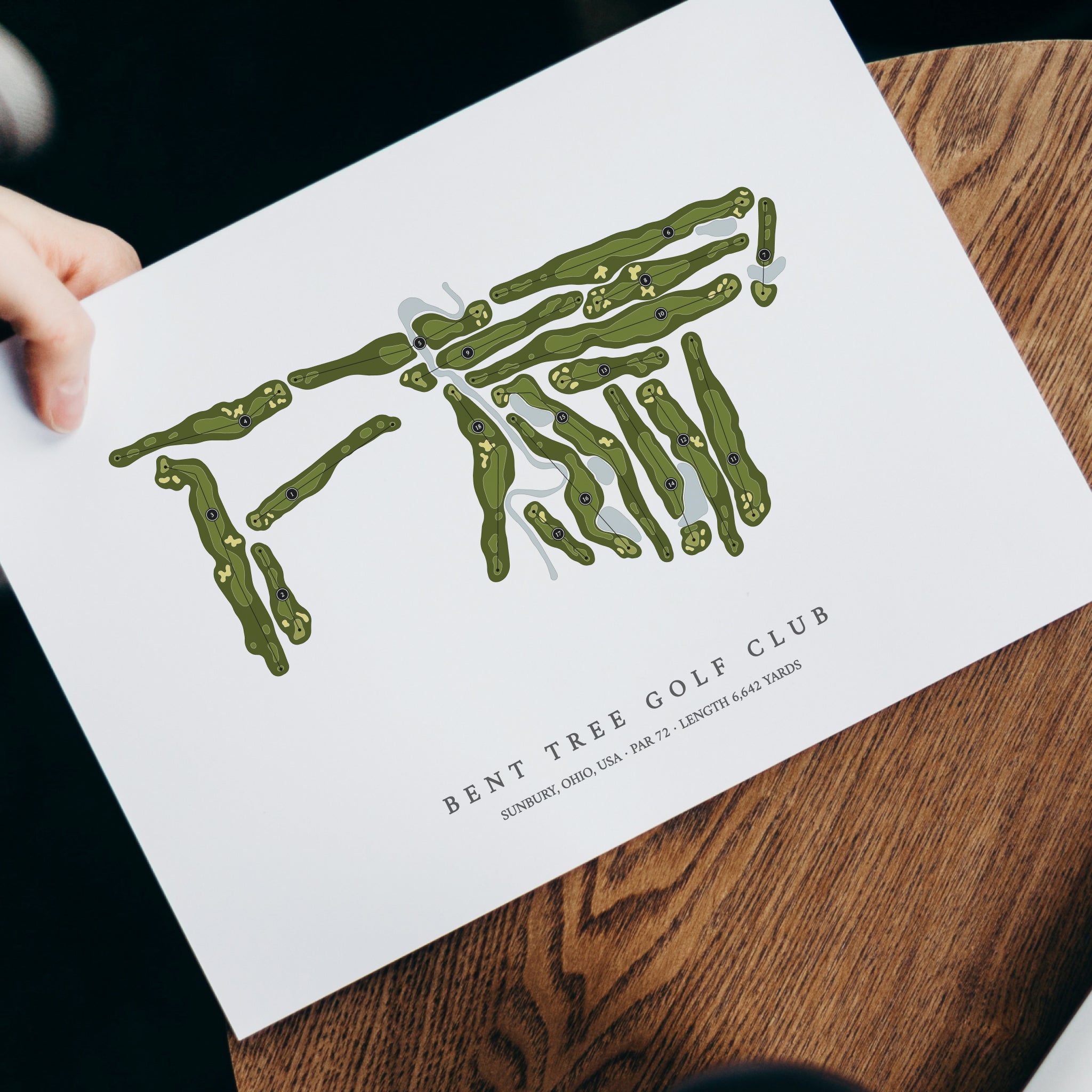 Bent Tree Golf Club | Golf Course Map | With Laptop