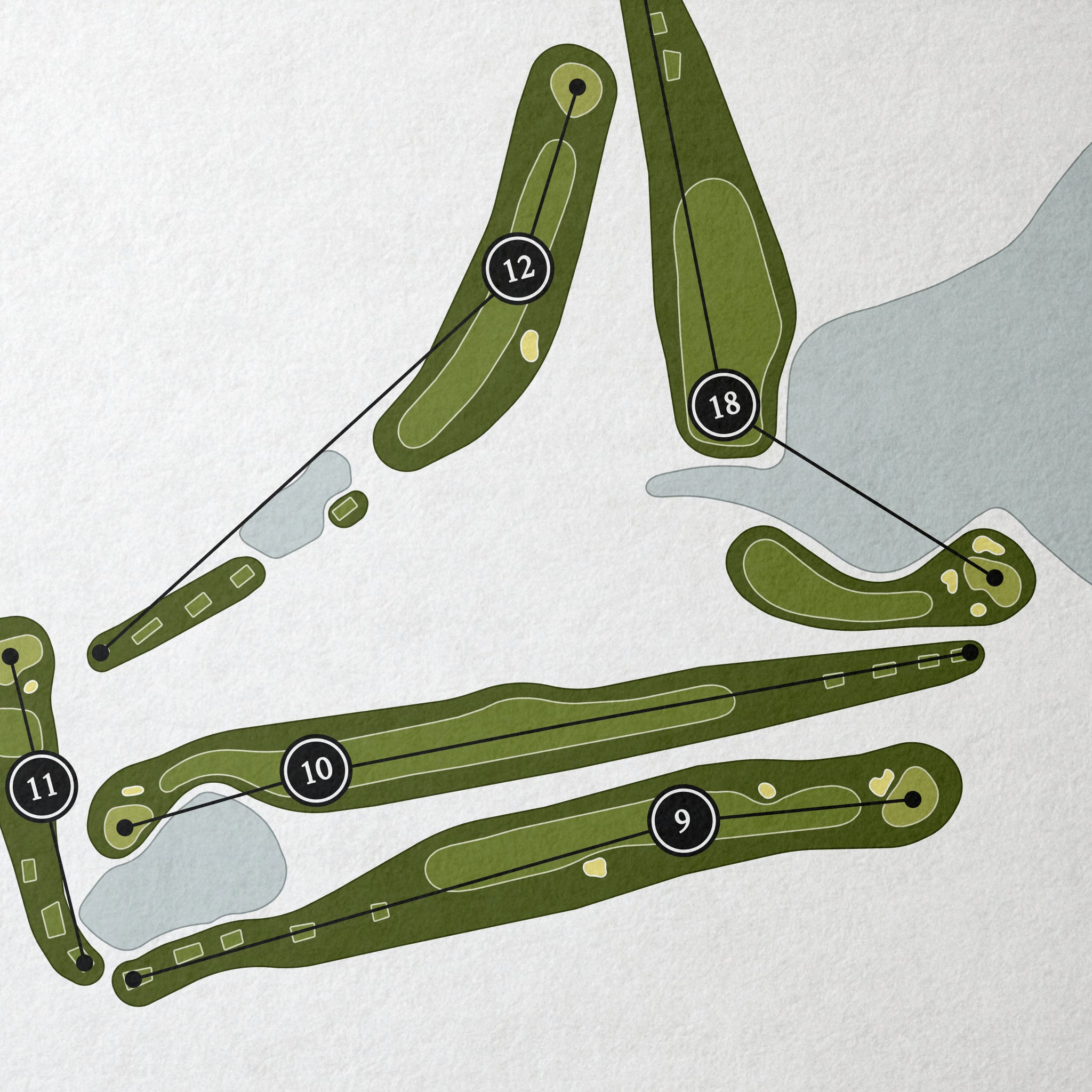 Bentwinds Golf & Country Club | Golf Course Print | Close Up