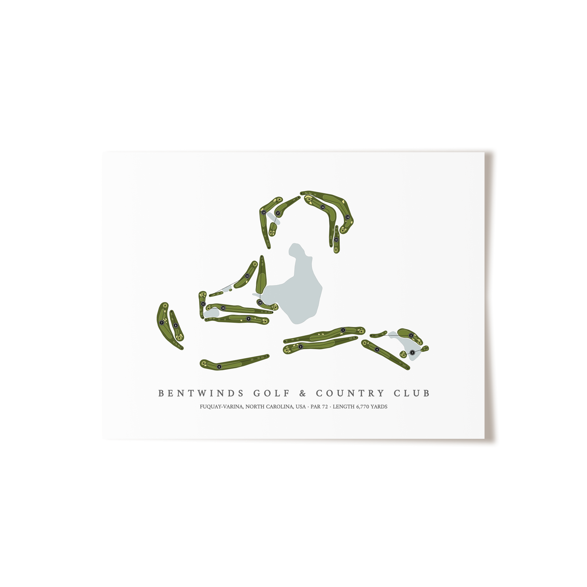 Bentwinds Golf & Country Club | Golf Course Map | Unframed