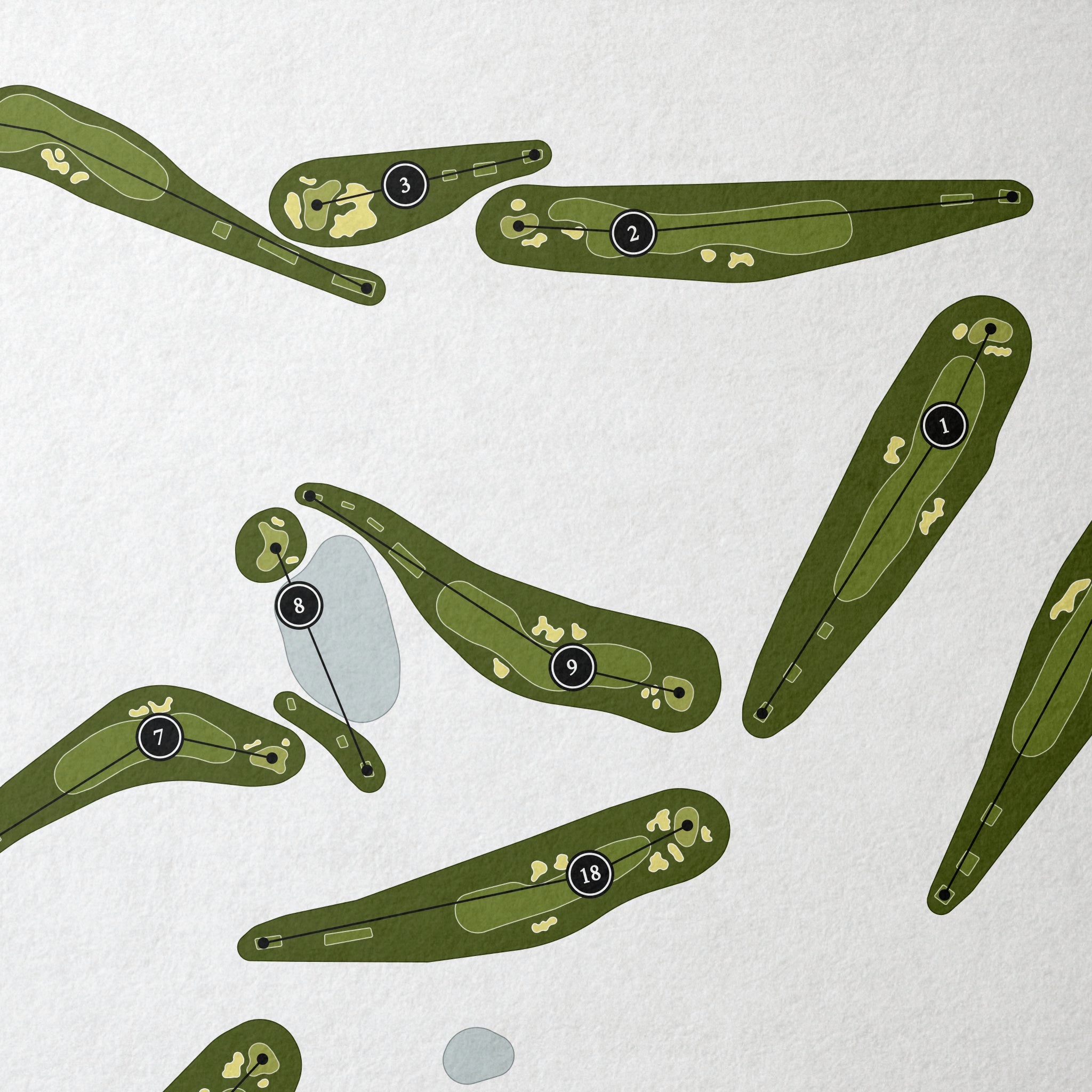 Bermuda Run Country Club | Golf Course Map | Close+Up