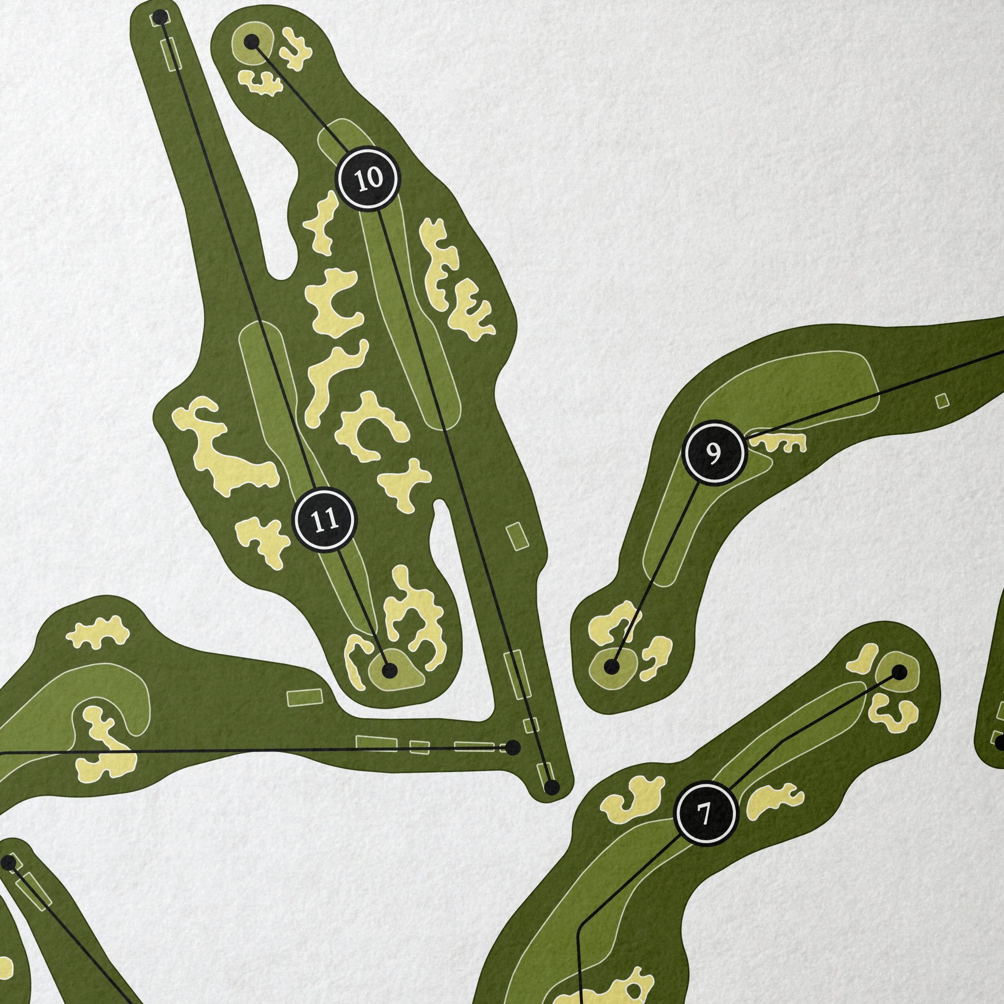 Bethpage State Park Golf Course - Black Course | Golf Course Print | Close Up