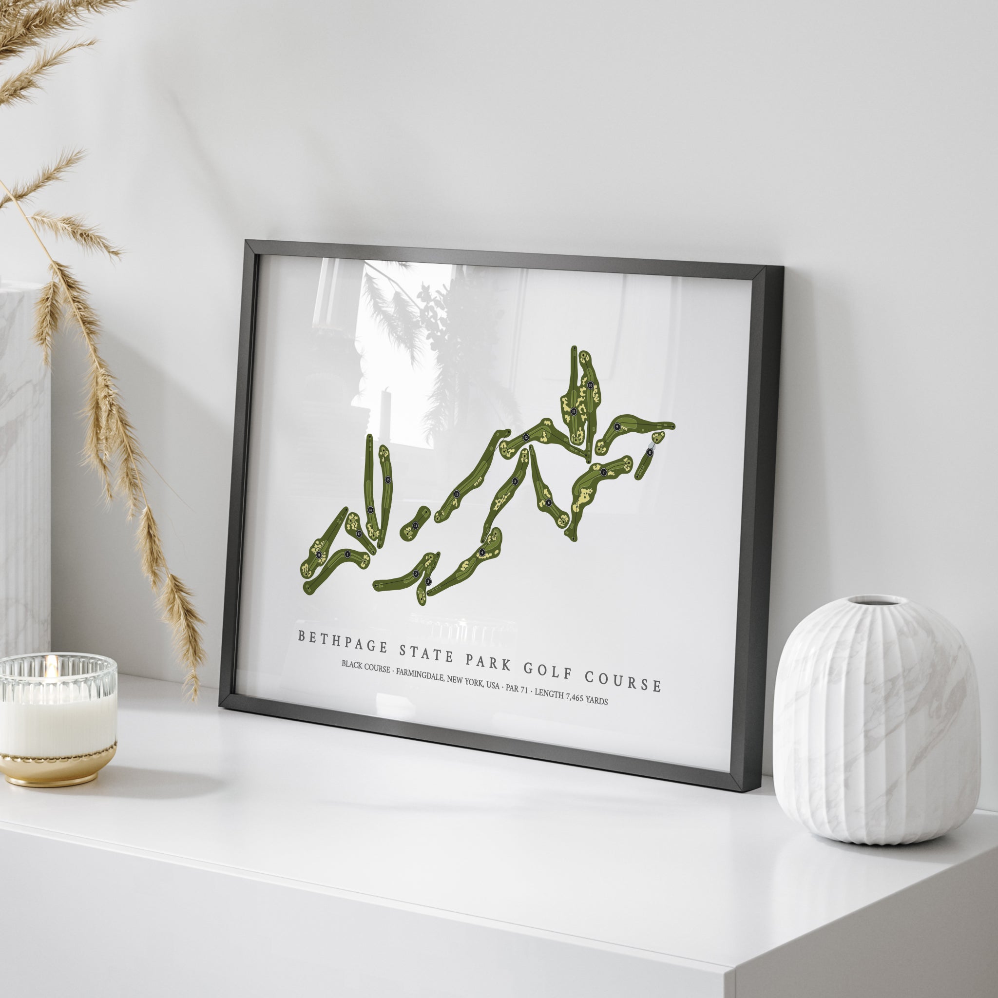Bethpage State Park Golf Course - Black Course | Golf Course Print | On Table