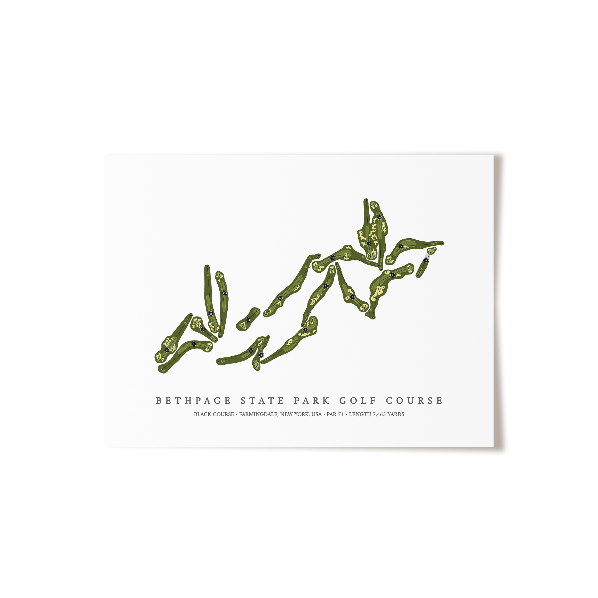 Bethpage State Park Golf Course - Black Course | Golf Course Print | Unframed