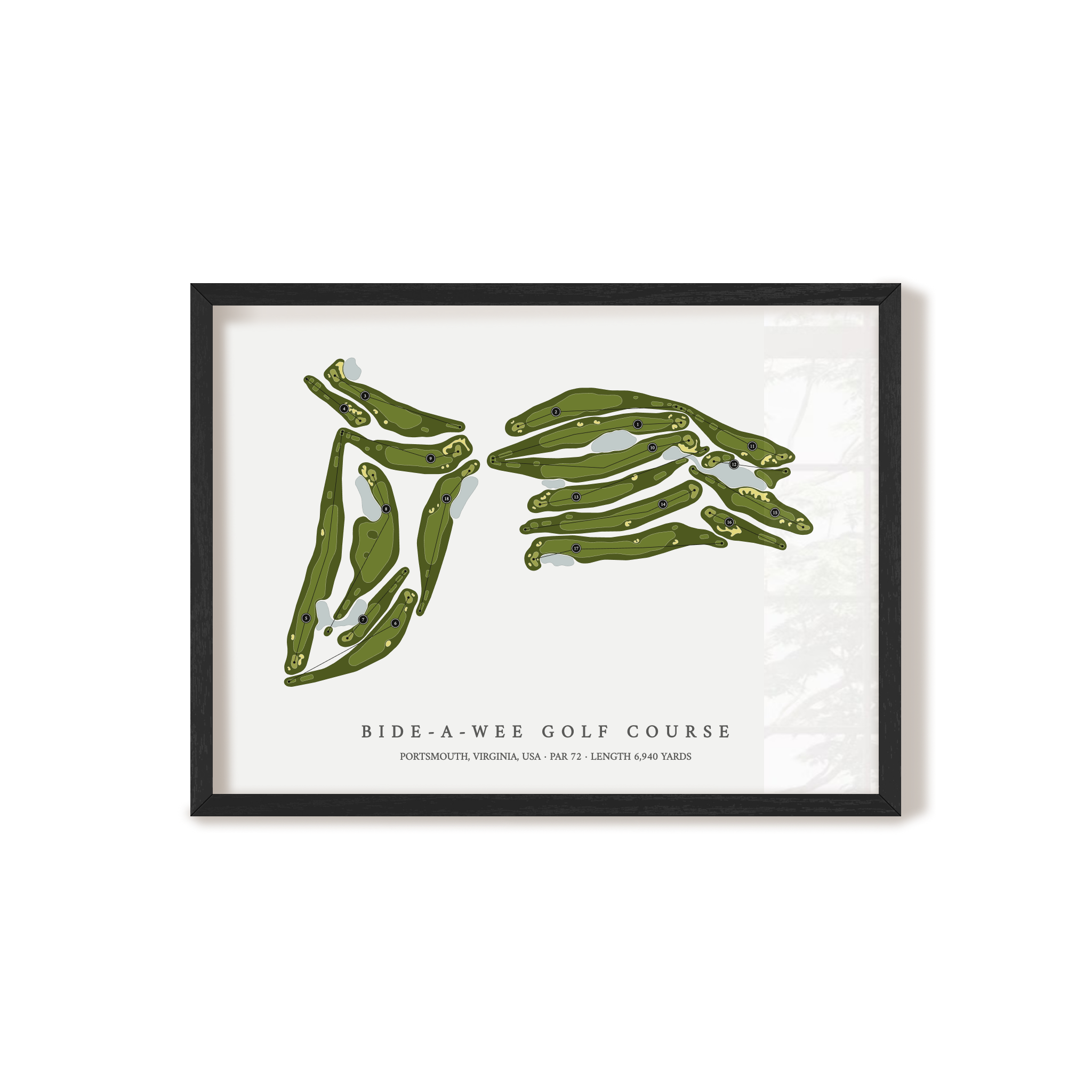 Bide-A-Wee Golf Course | Golf Course Map | Black+Frame