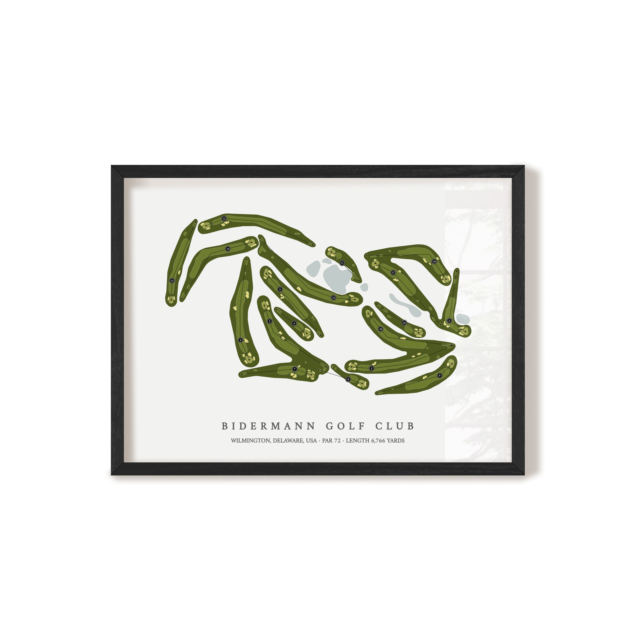Bidermann Golf Club | Golf Course Print | Black+Frame
