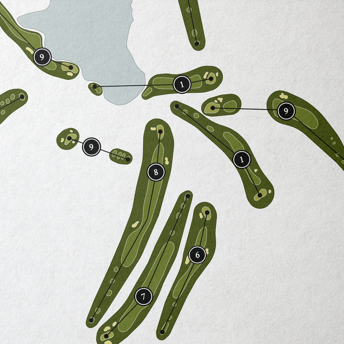Big Canoe Golf Club | Golf Course Print | Close Up