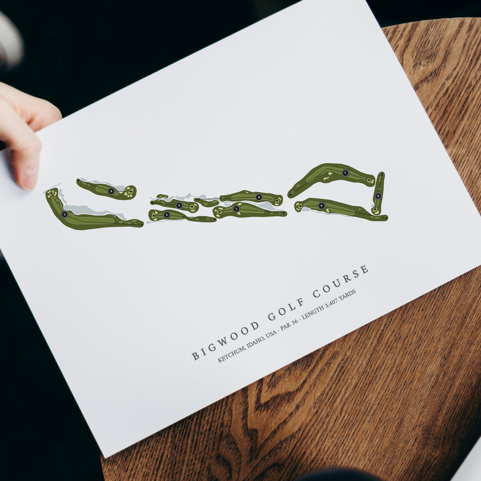 Bigwood Golf Course | Golf Course Map | With Laptop