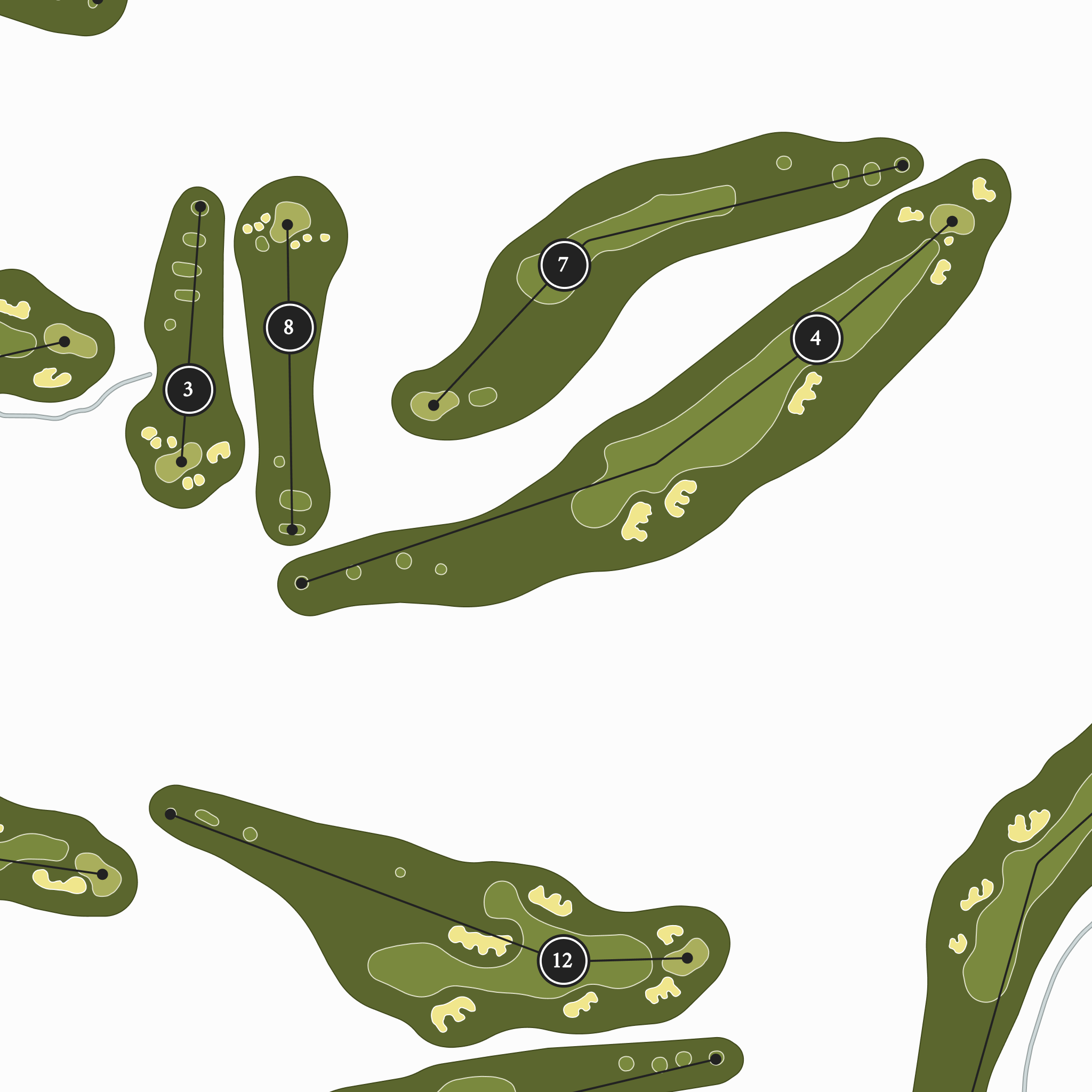 Black Bear Golf Club | Golf Course Print | Close Up