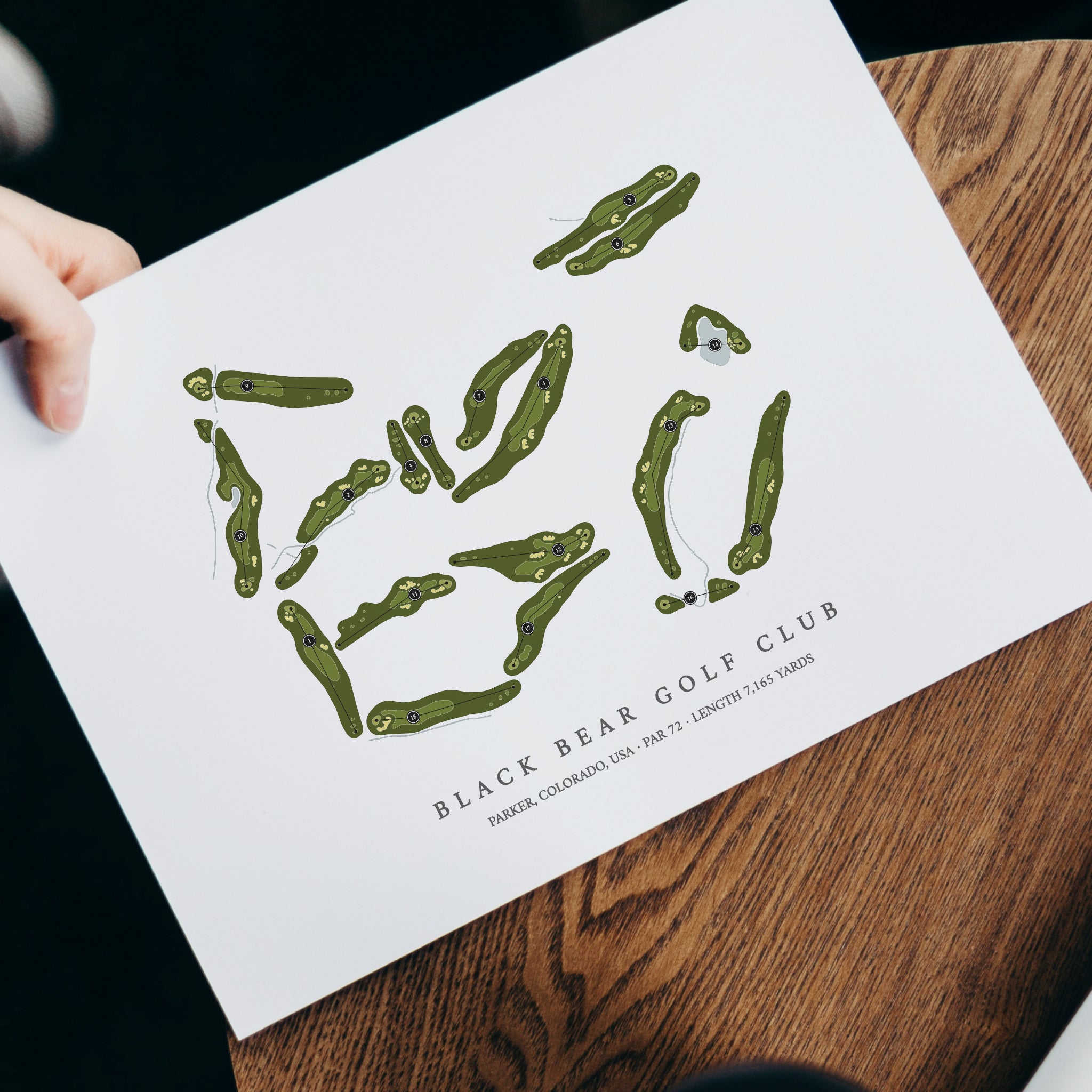 Black Bear Golf Club | Golf Course Print | With Laptop