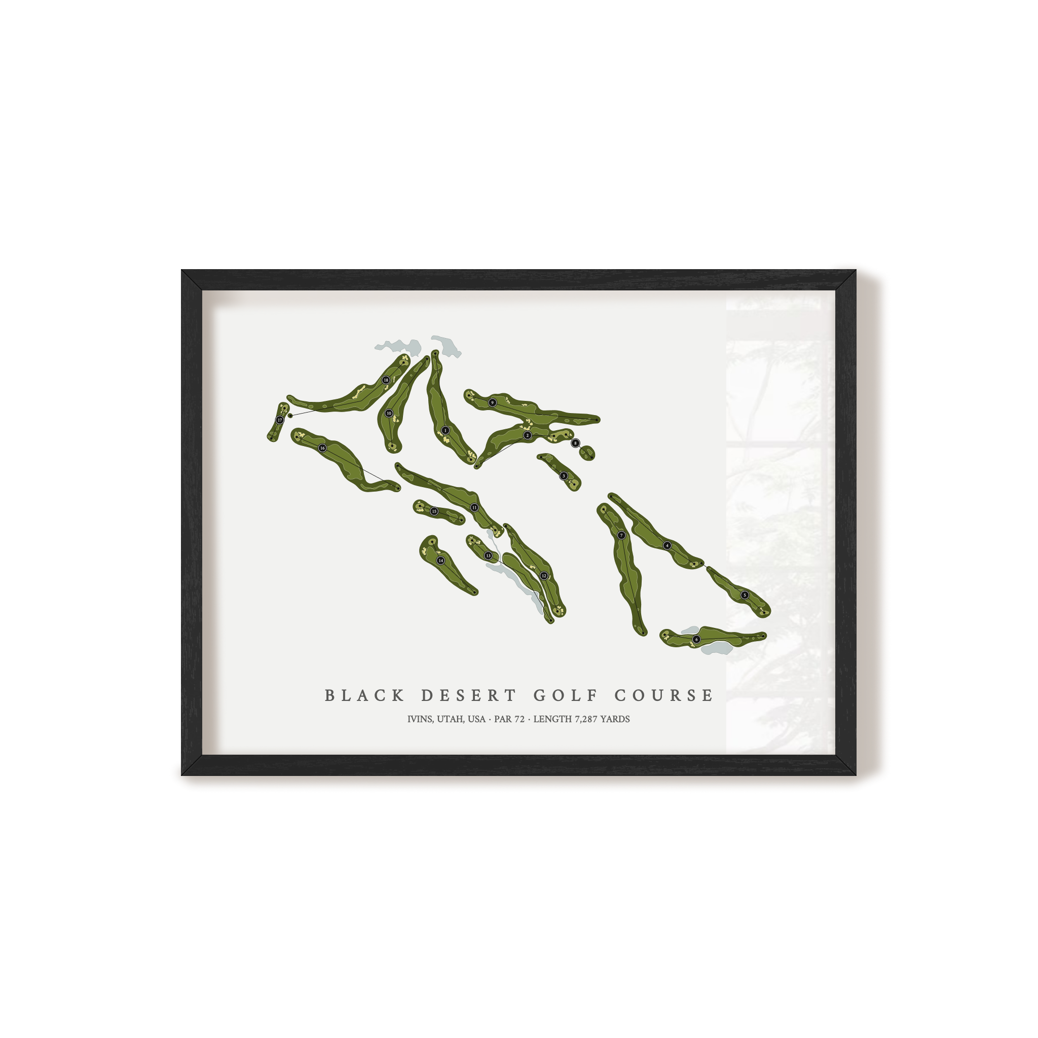 Black Desert Golf Course | Golf Course Map | Black Frame
