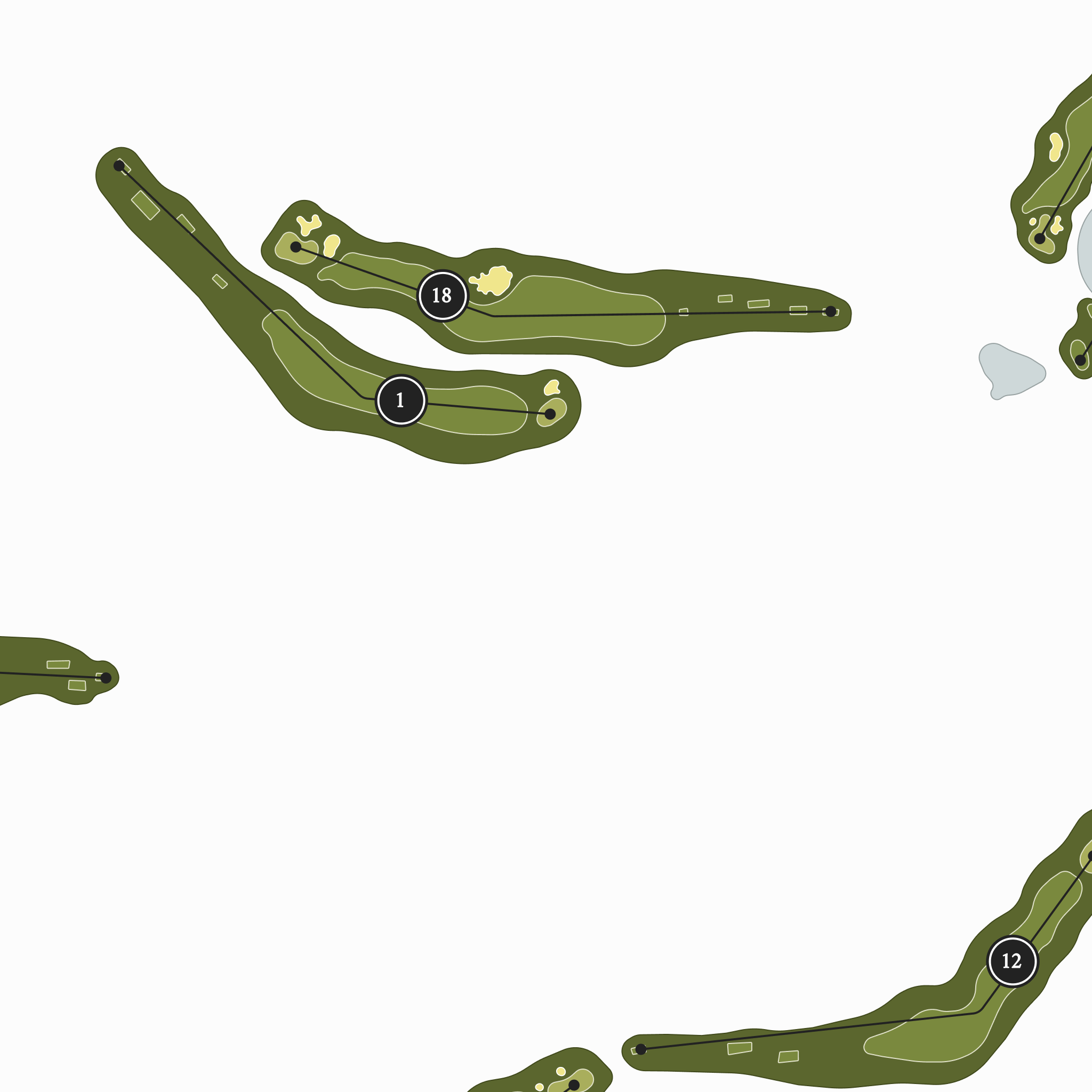 Black Oak Golf Club | Golf Course Print | Close Up