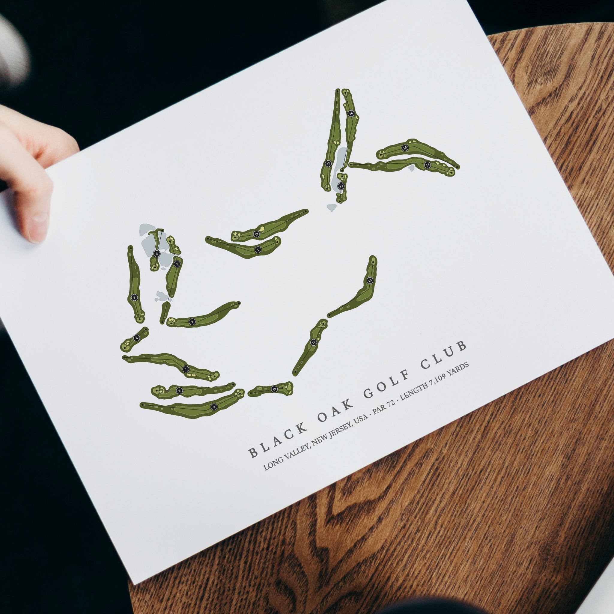 Black Oak Golf Club | Golf Course Print | With Laptop