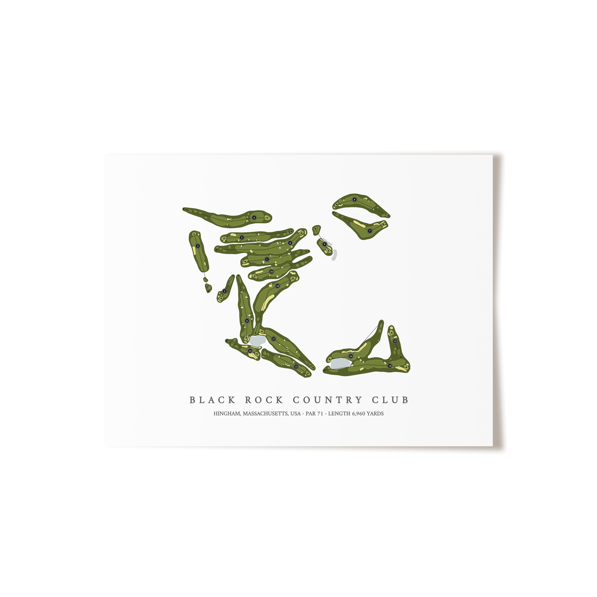 Black Rock Country Club | Golf Course Map | Unframed