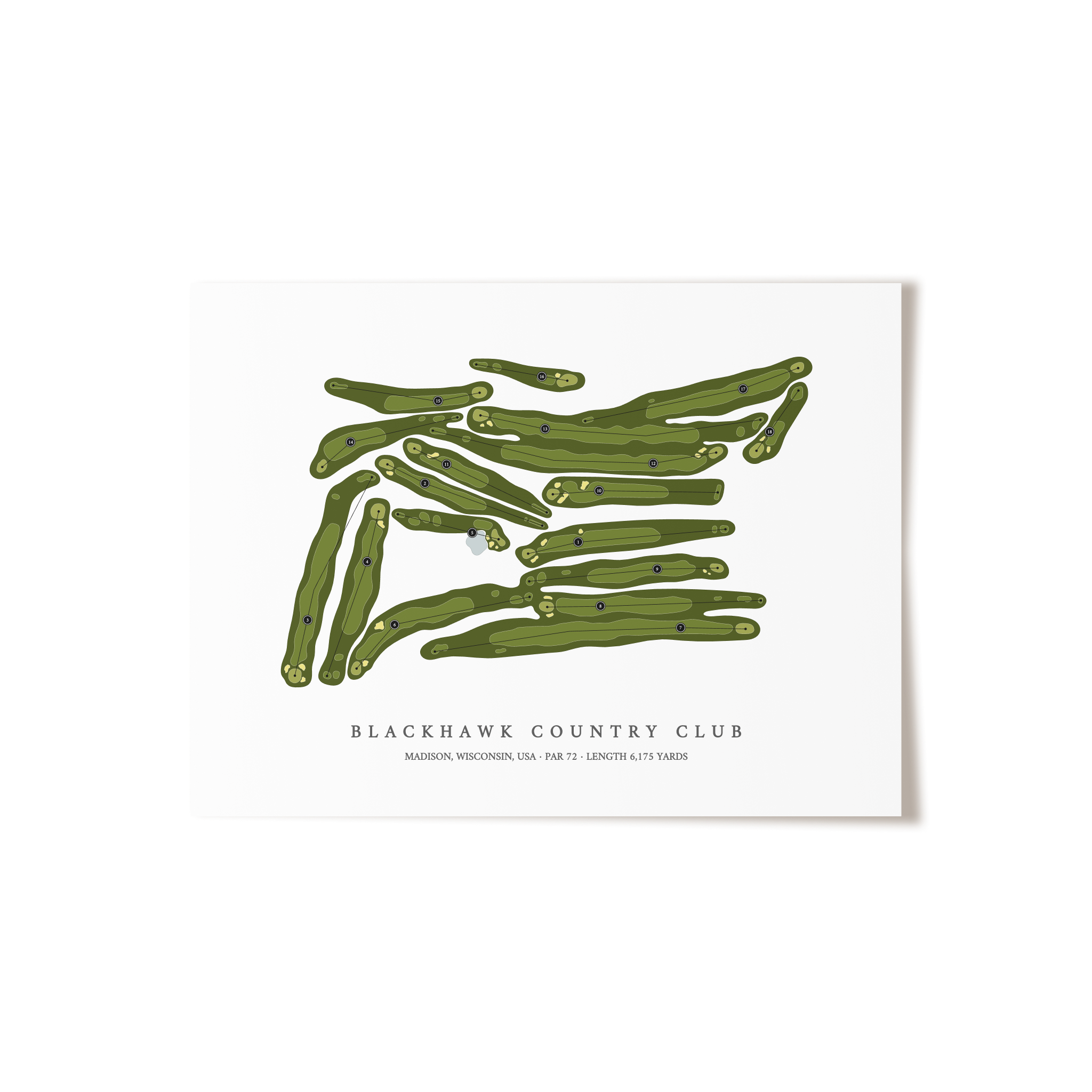Blackhawk Country Club | Golf Course Map | Unframed