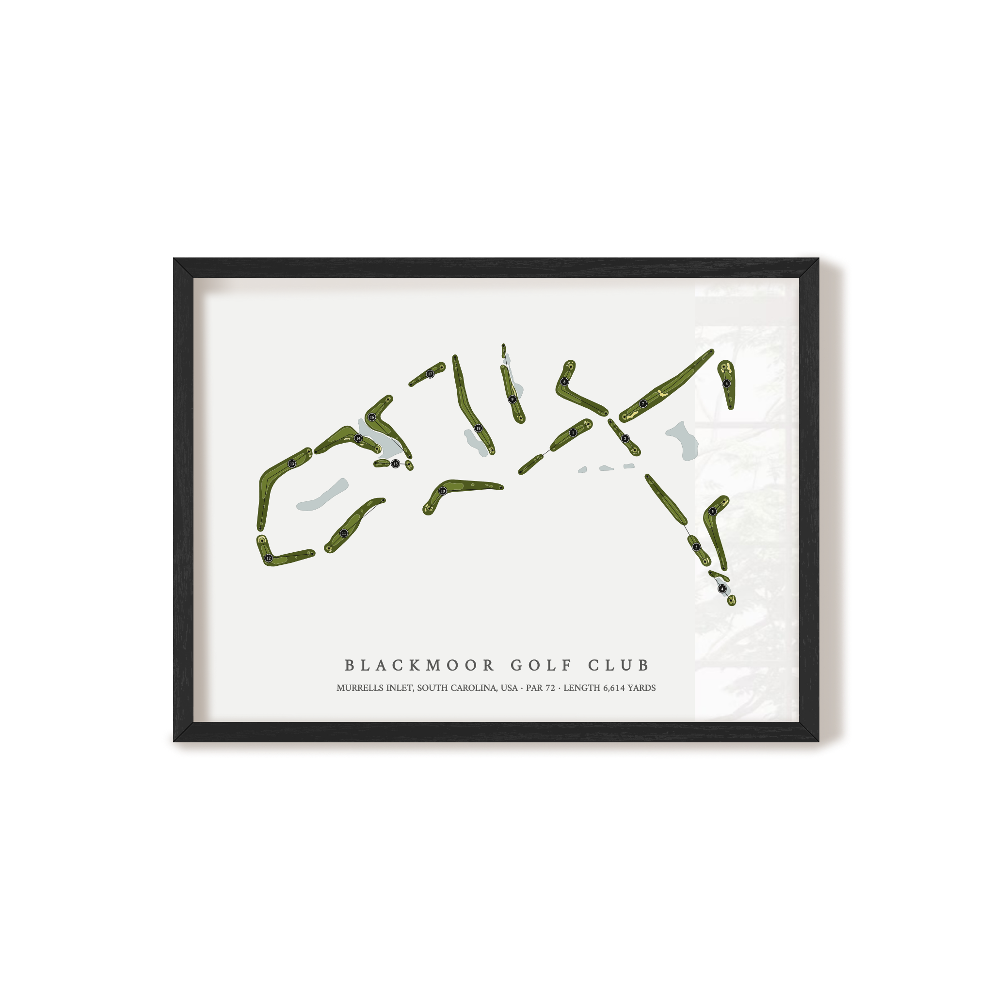 Blackmoor Golf Club | Golf Course Map | Black Frame
