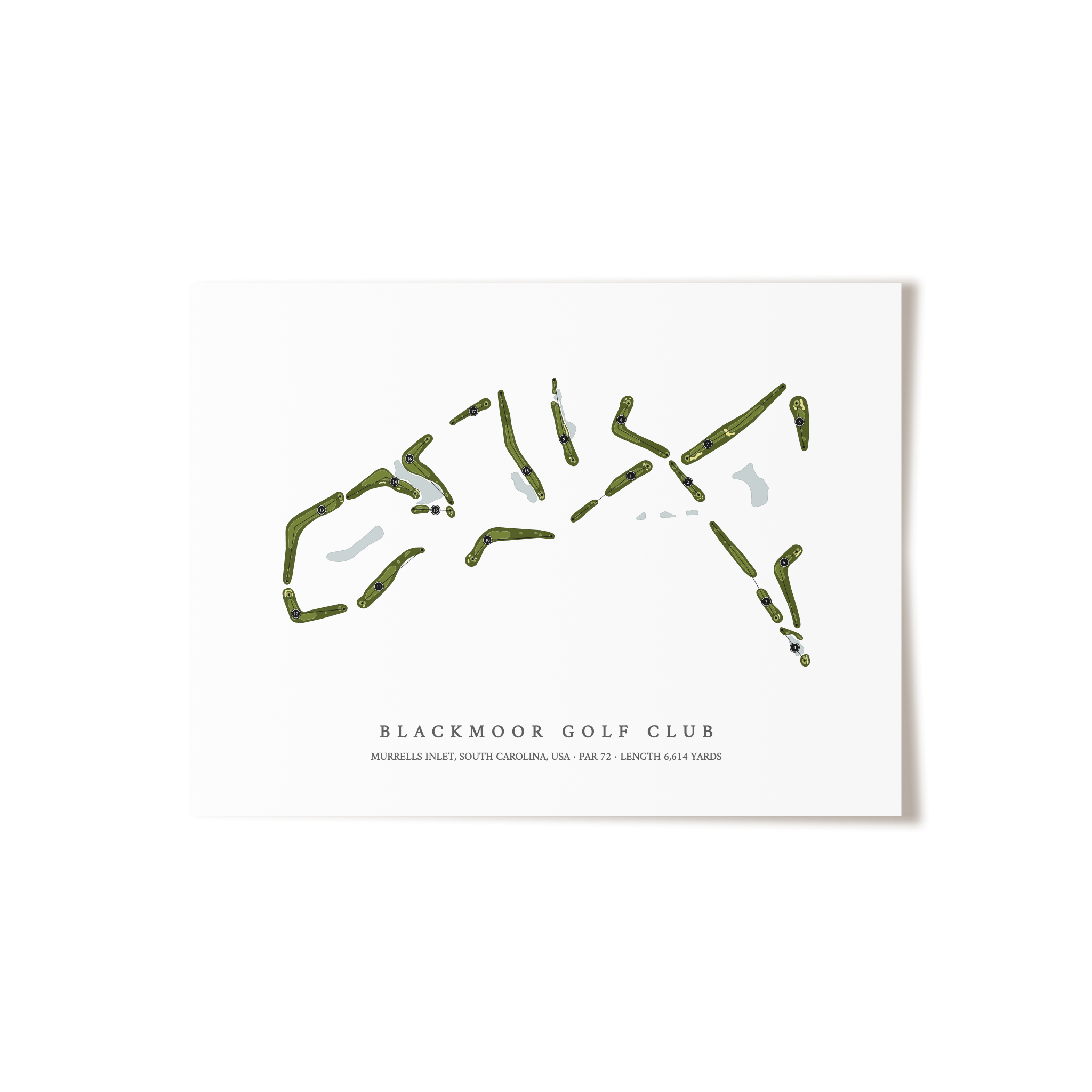 Blackmoor Golf Club | Golf Course Map | Unframed