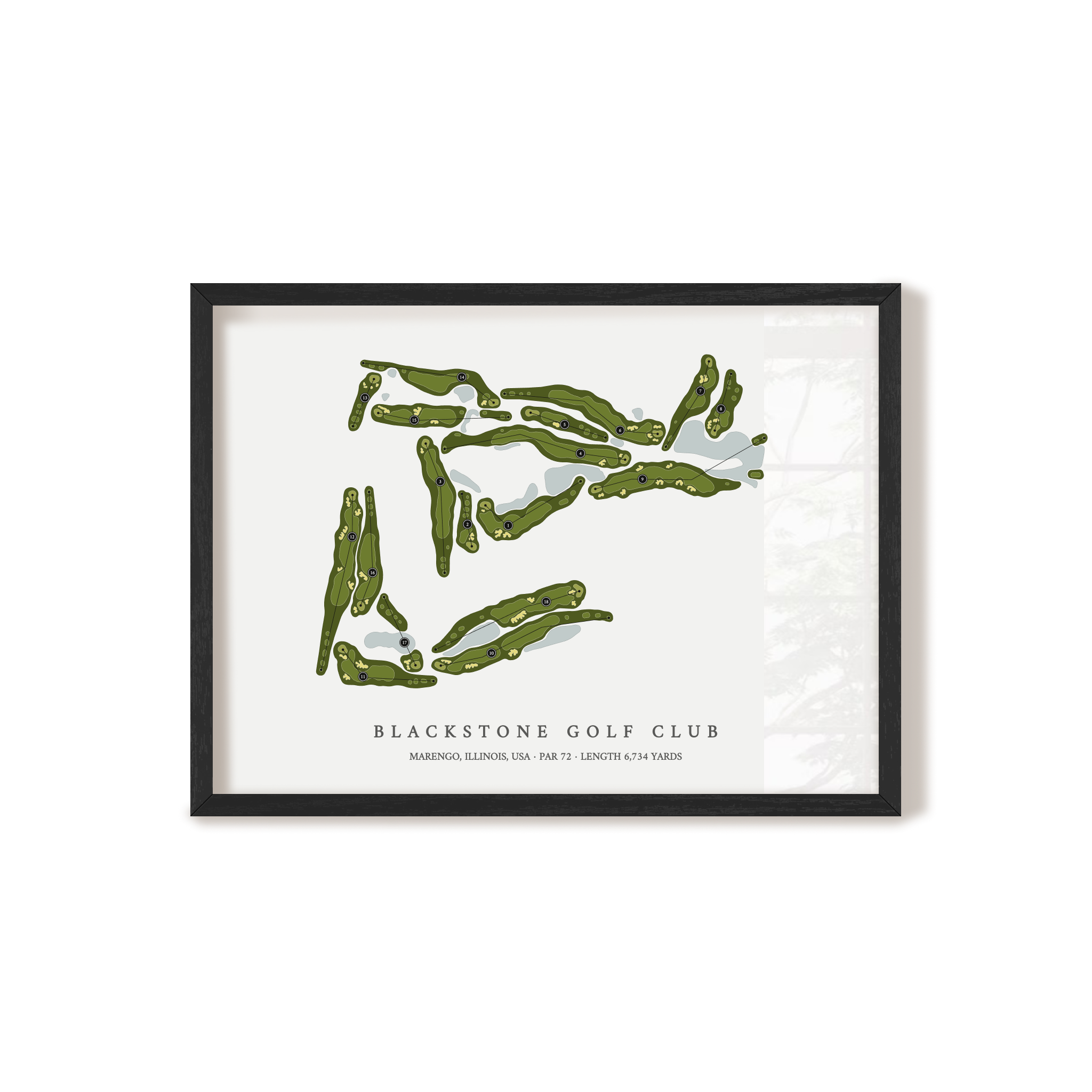 Blackstone Golf Club | Golf Course Print | Black Frame