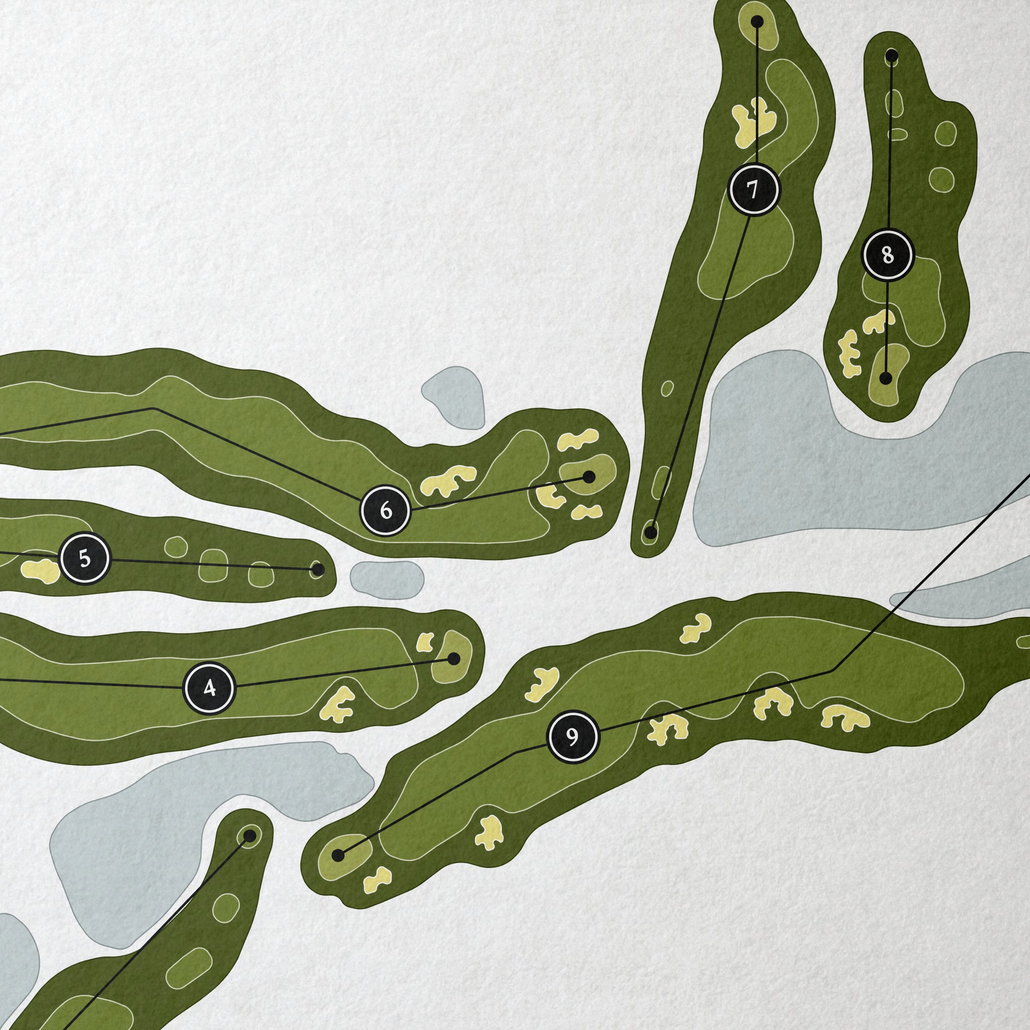 Blackstone Golf Club | Golf Course Print | Close Up